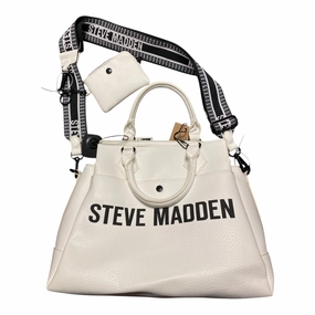 Handbag By Steve Madden In Black & White, Size:Medium