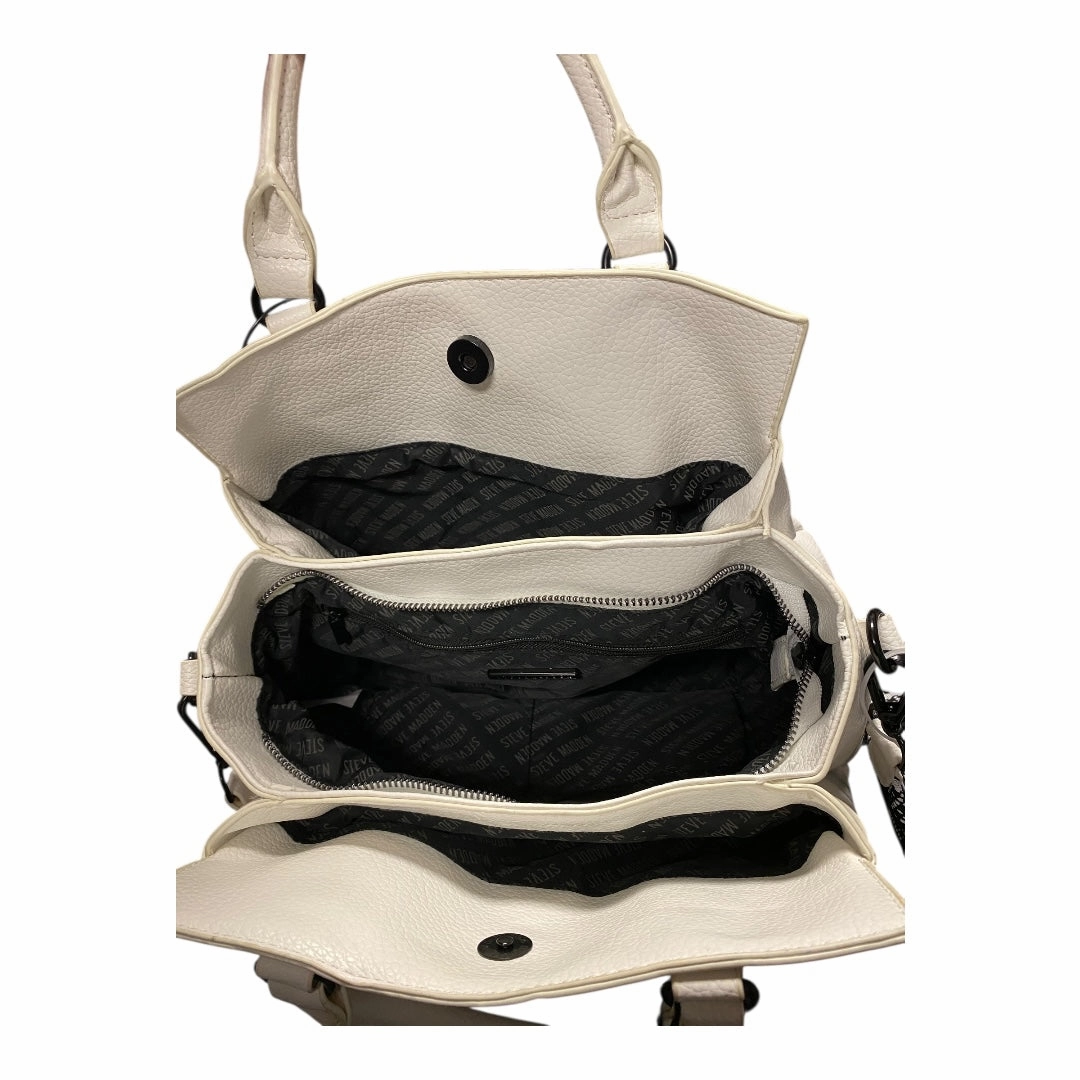 Handbag By Steve Madden In Black & White, Size:Medium