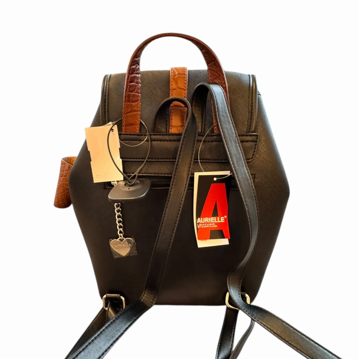 Handbag Leather By Aurielle In Black, Size:Medium