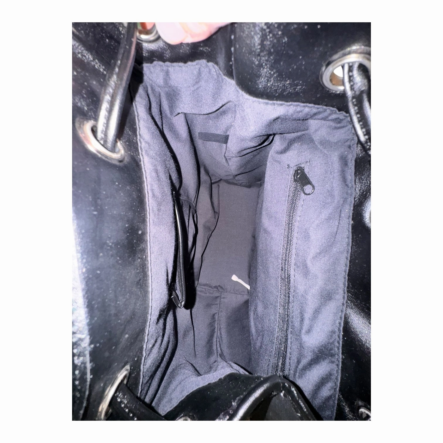 Handbag Leather By Aurielle In Black, Size:Medium