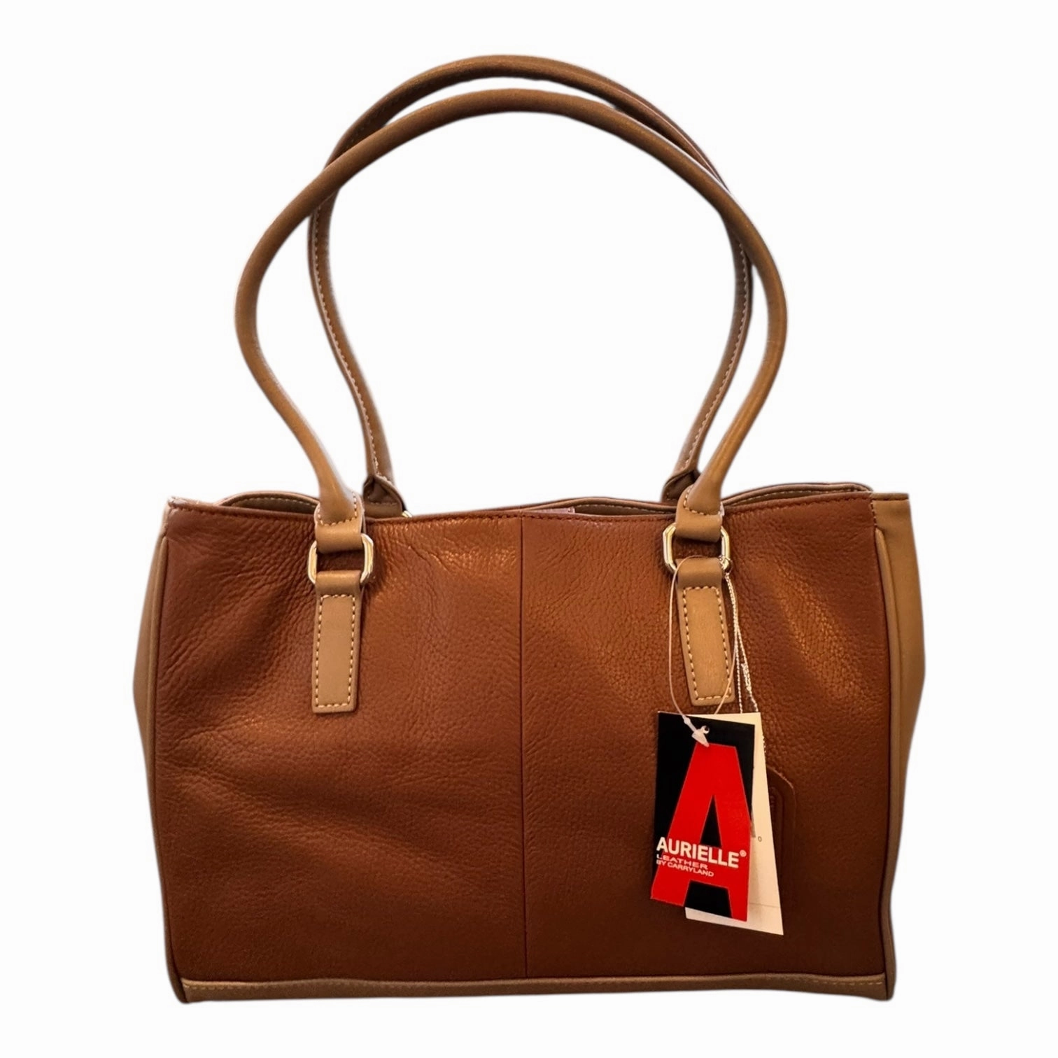 Handbag Leather By Aurielle In Brown, Size:Medium