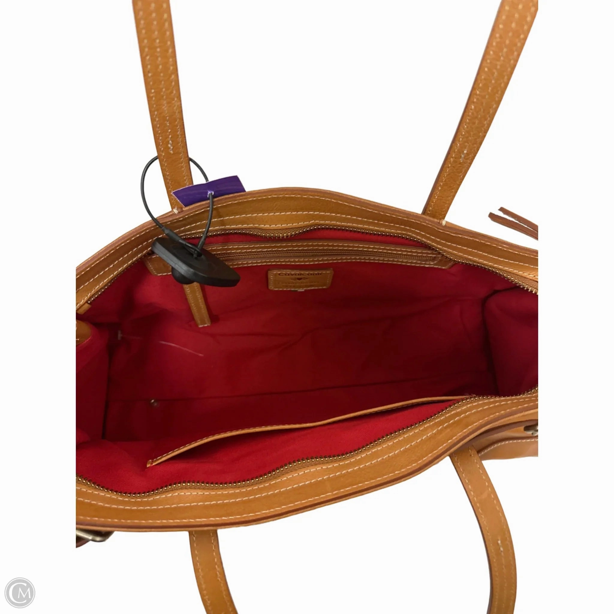 Handbag Leather By Cma, Size: Large