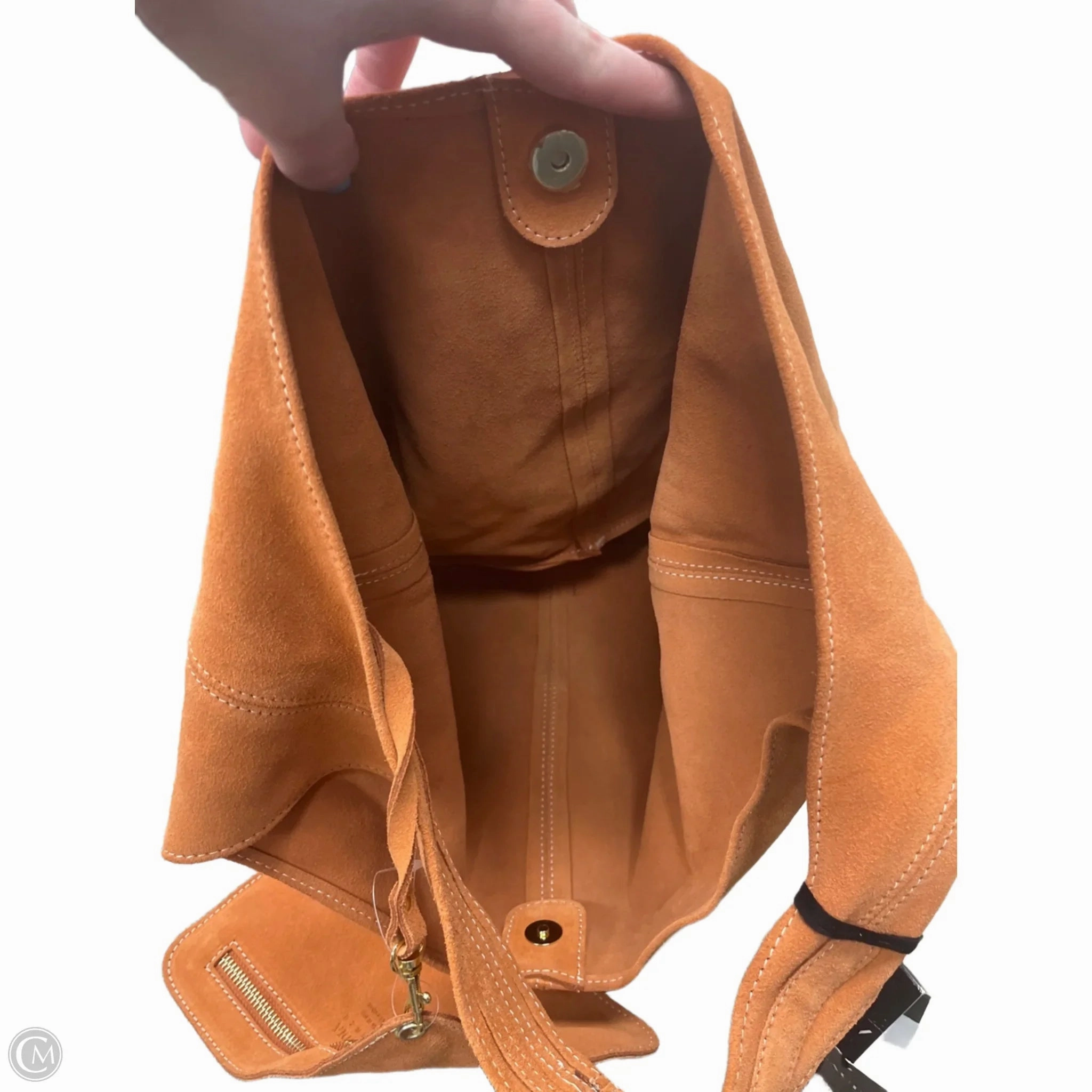 Handbag Leather By Cma, Size: Large