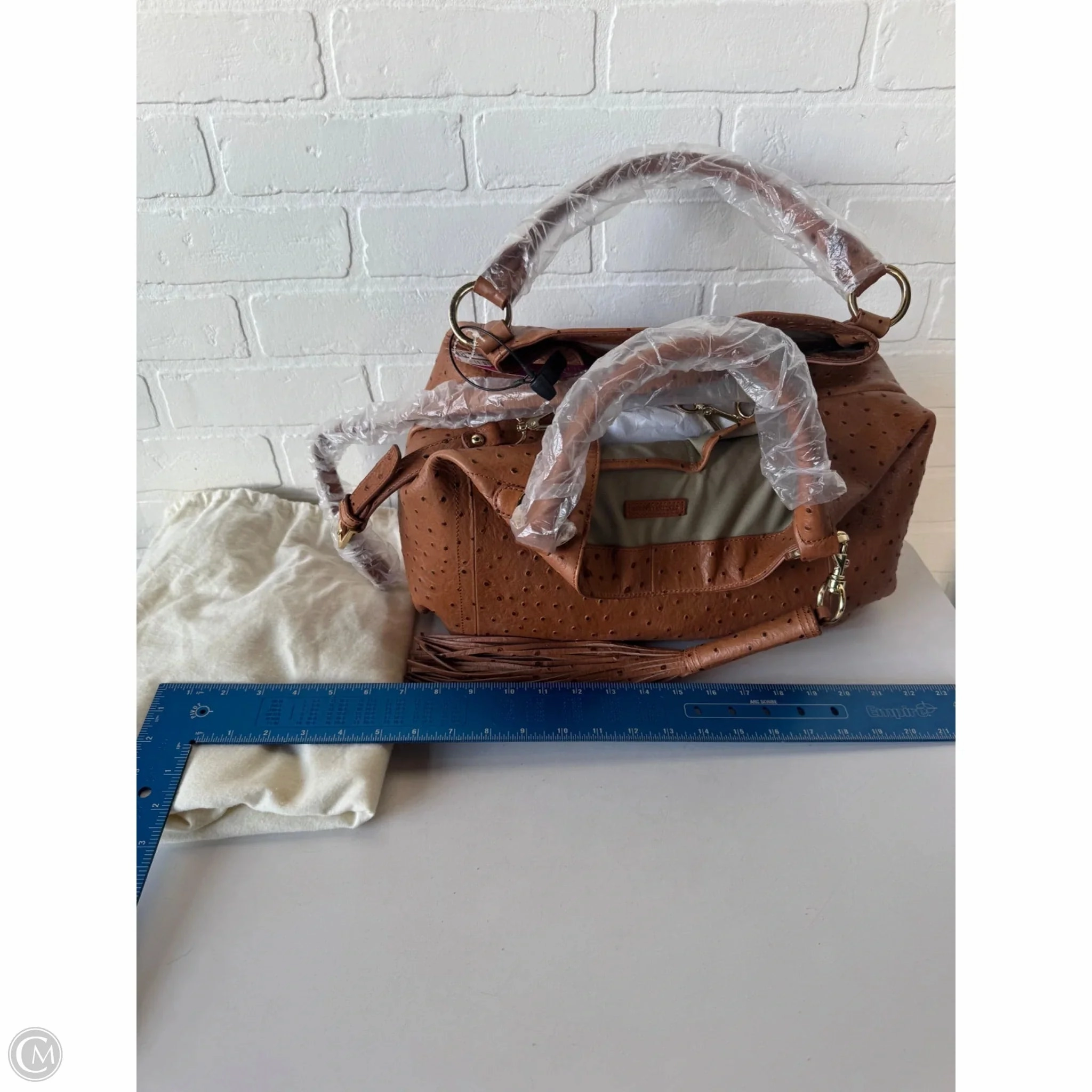 Handbag Leather By Cmc, Size: Large
