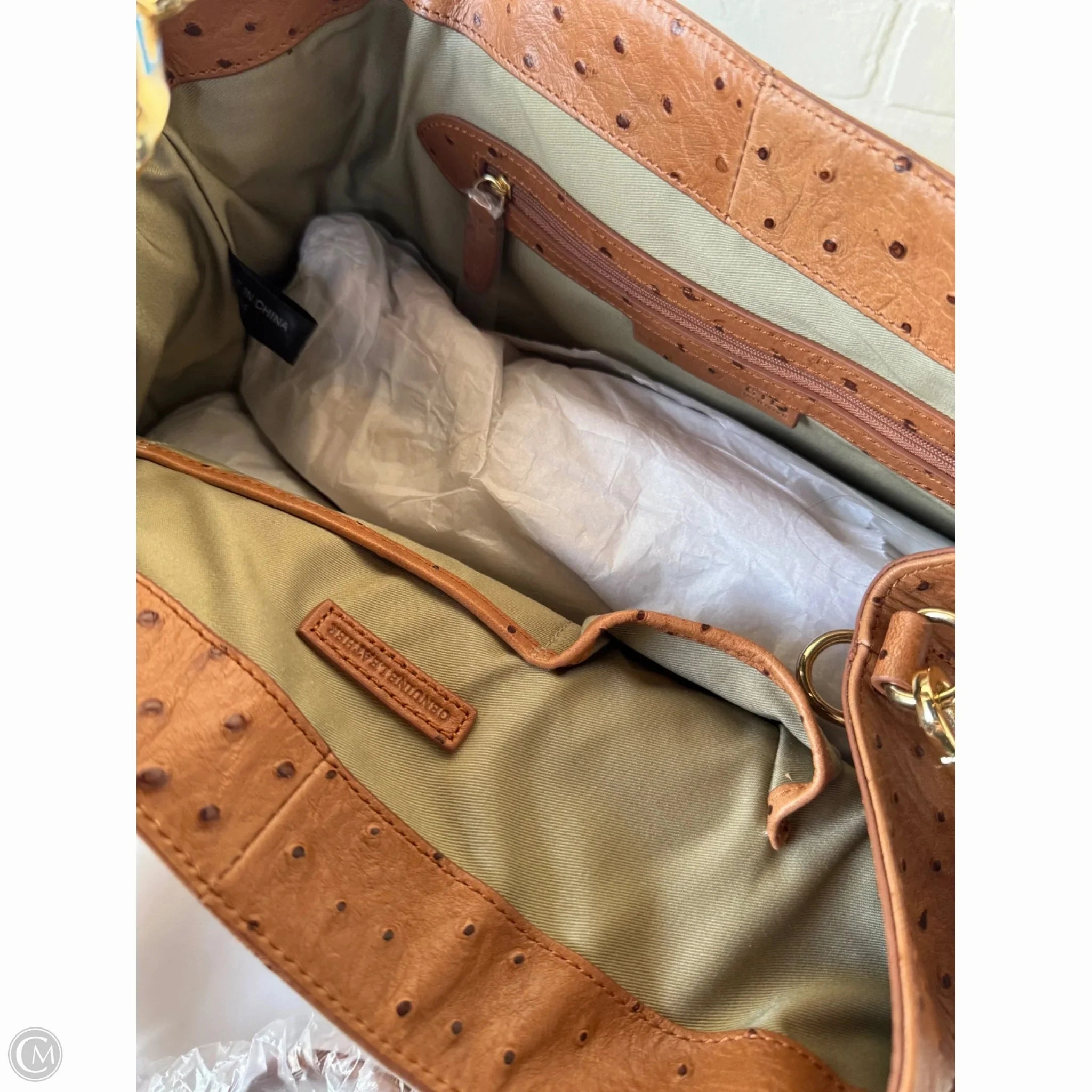 Handbag Leather By Cmc, Size: Large