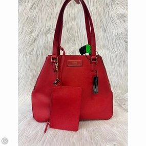 Handbag Leather By Dkny, Size: Large