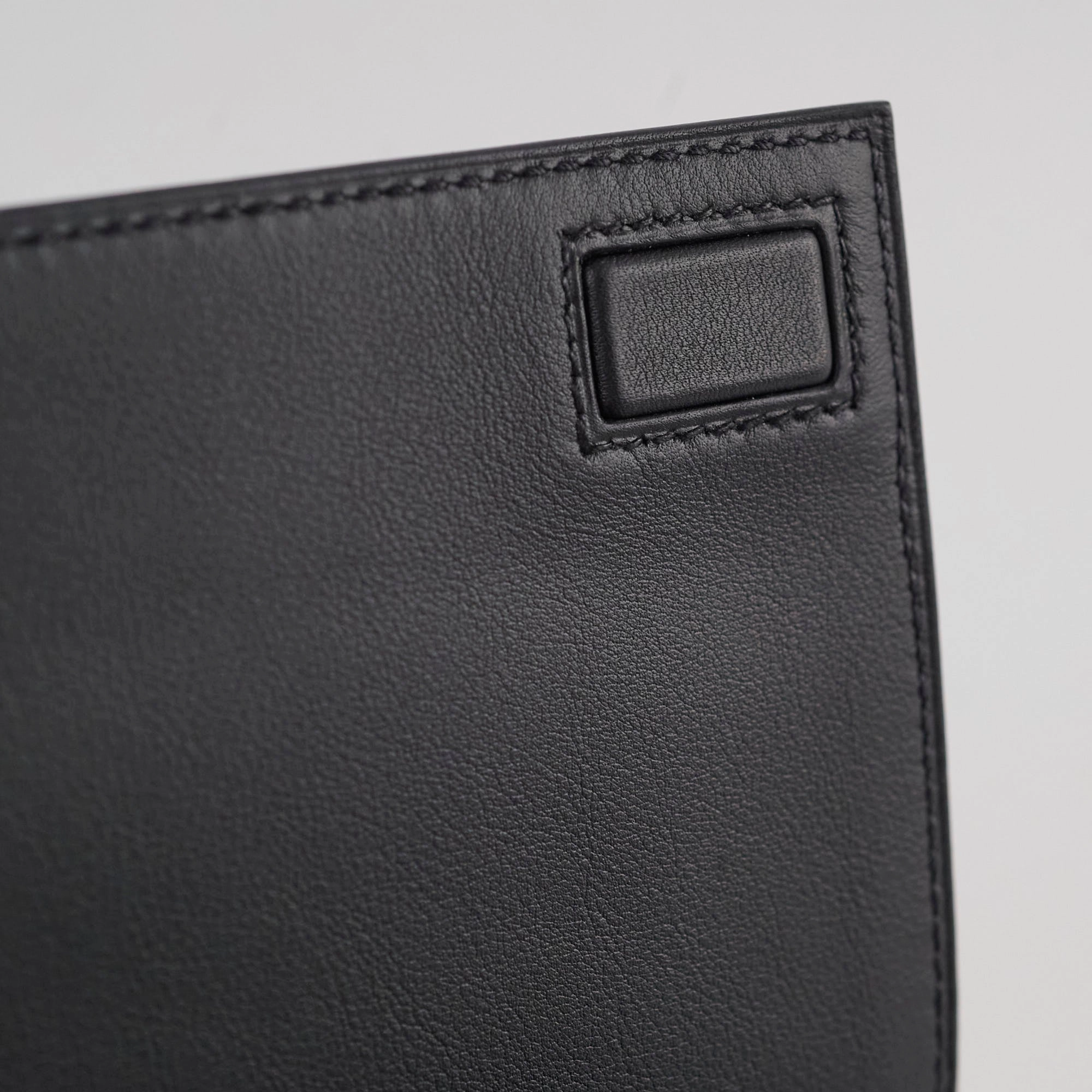 Hermes 29 Birkin Shadow Cut Clutch Noir B Stamp