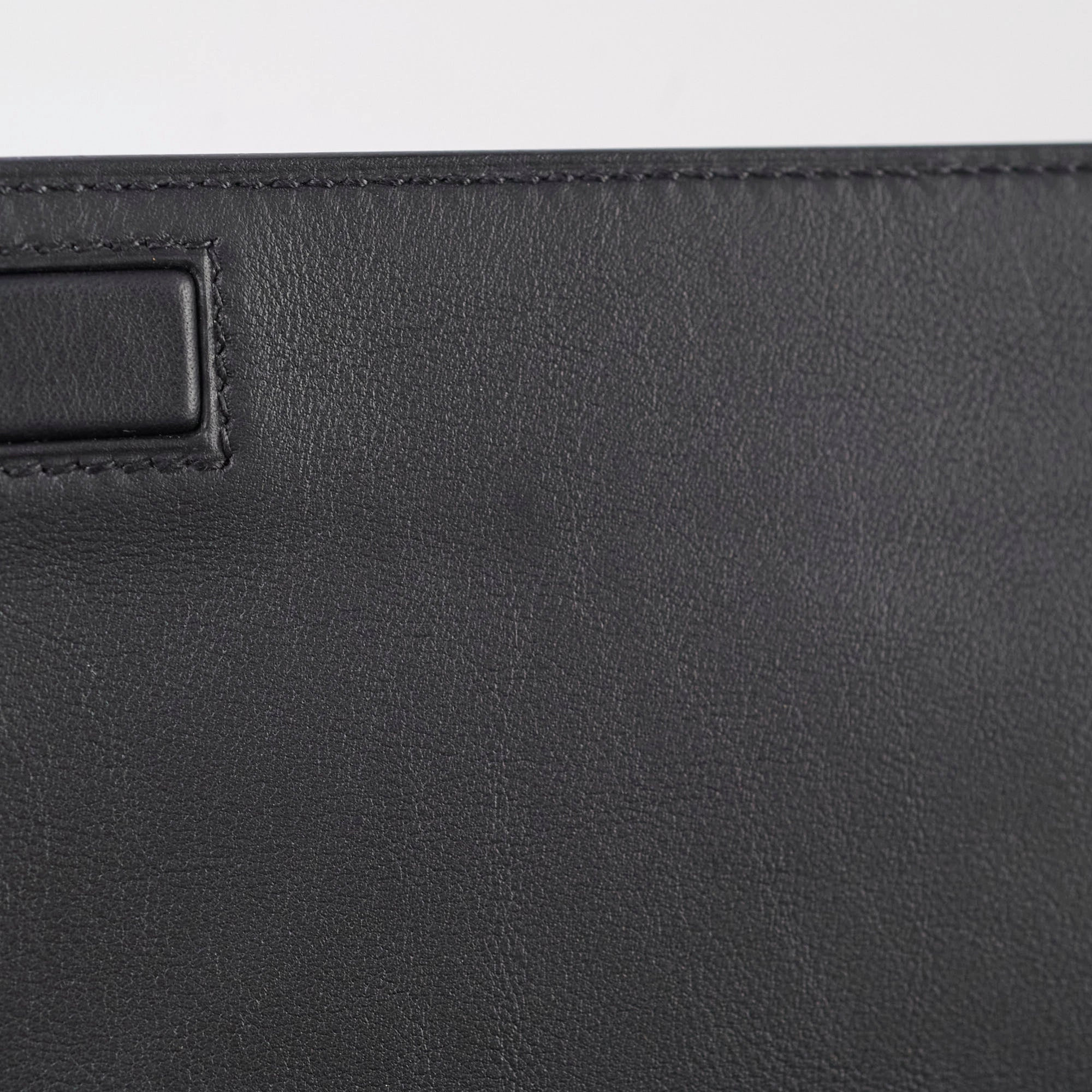 Hermes 29 Birkin Shadow Cut Clutch Noir B Stamp