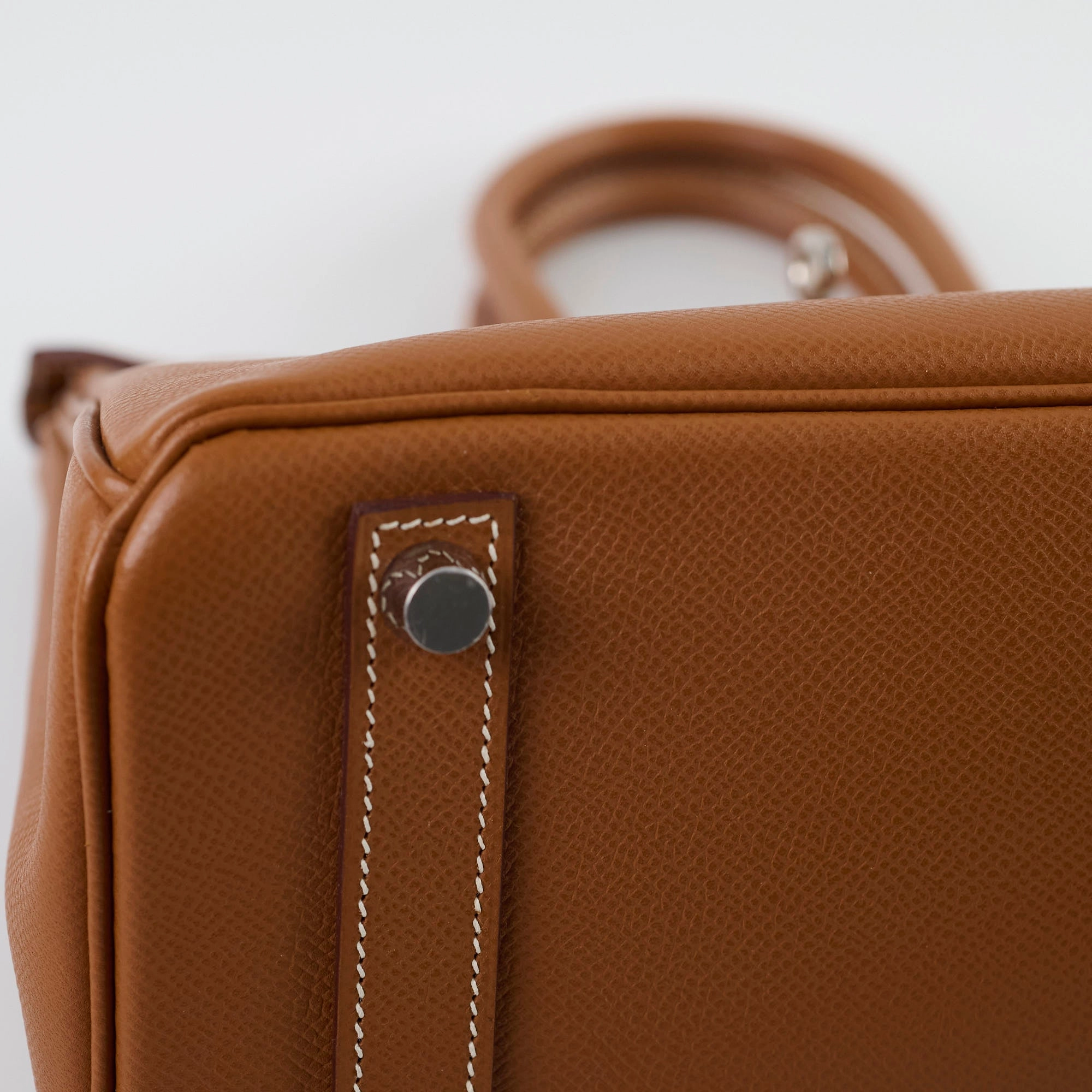 Hermes Birkin 25 Epsom PHW Gold Stamp Square J