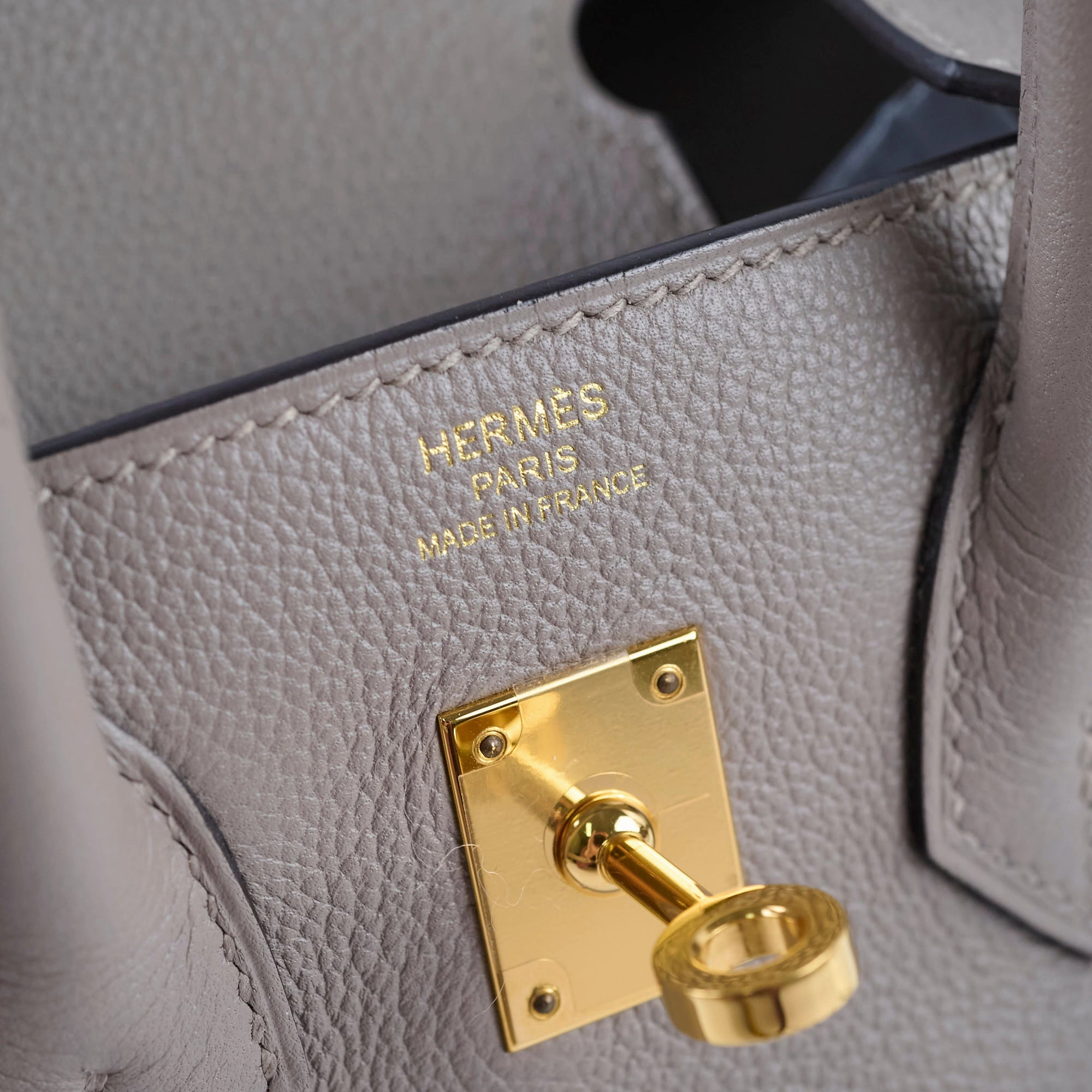 Hermes Birkin 25 Gris Ashphalt Novillo Stamp Y