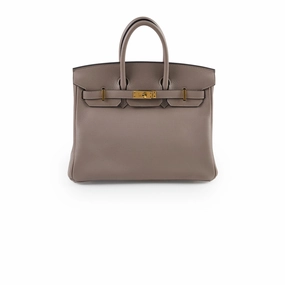 Hermes Birkin 25 Gris Ashphalt Novillo Stamp Y