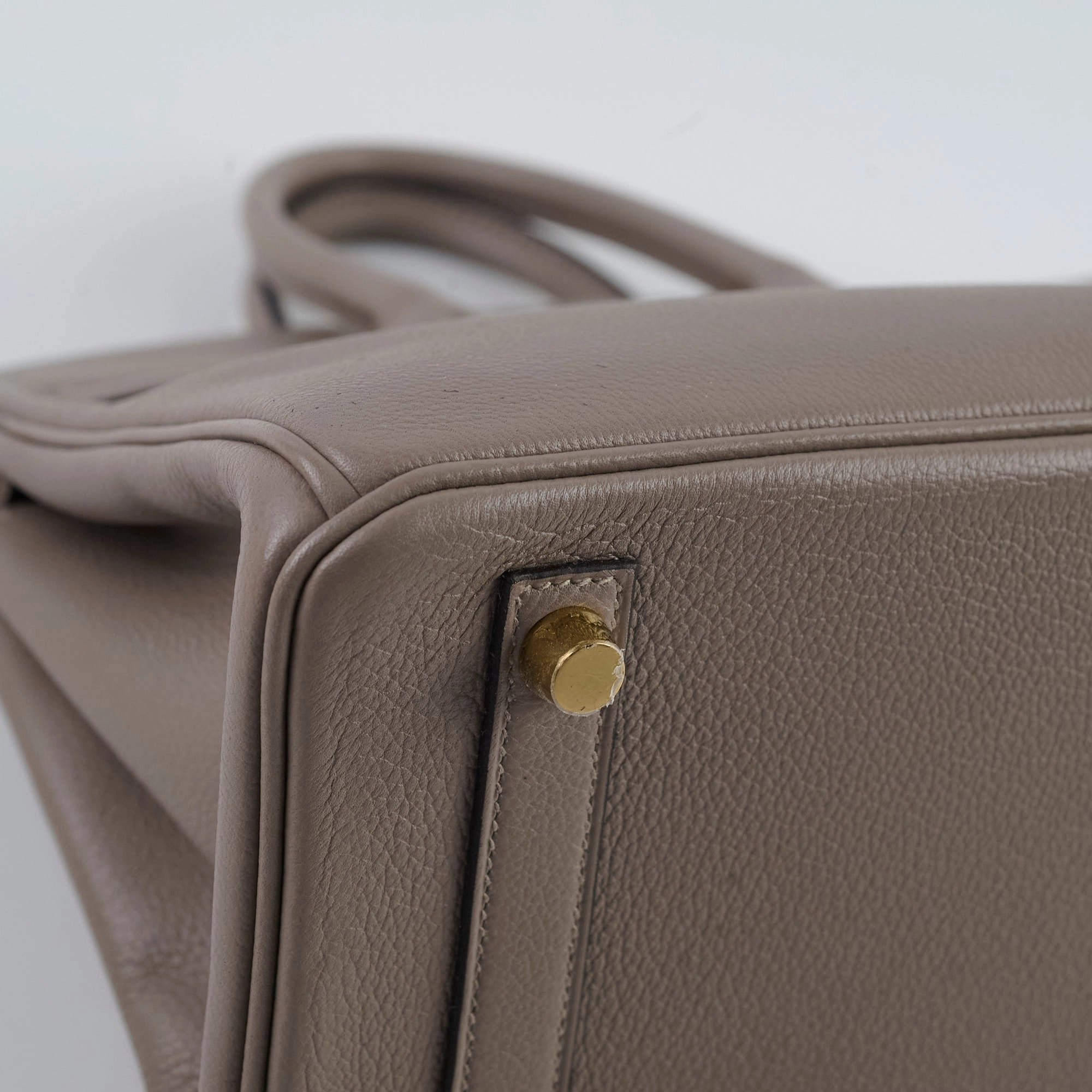 Hermes Birkin 25 Gris Ashphalt Novillo Stamp Y