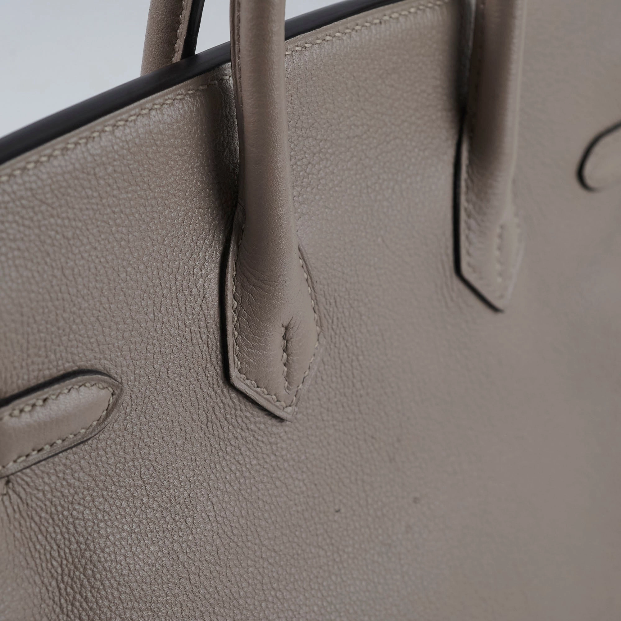 Hermes Birkin 25 Gris Ashphalt Novillo Stamp Y