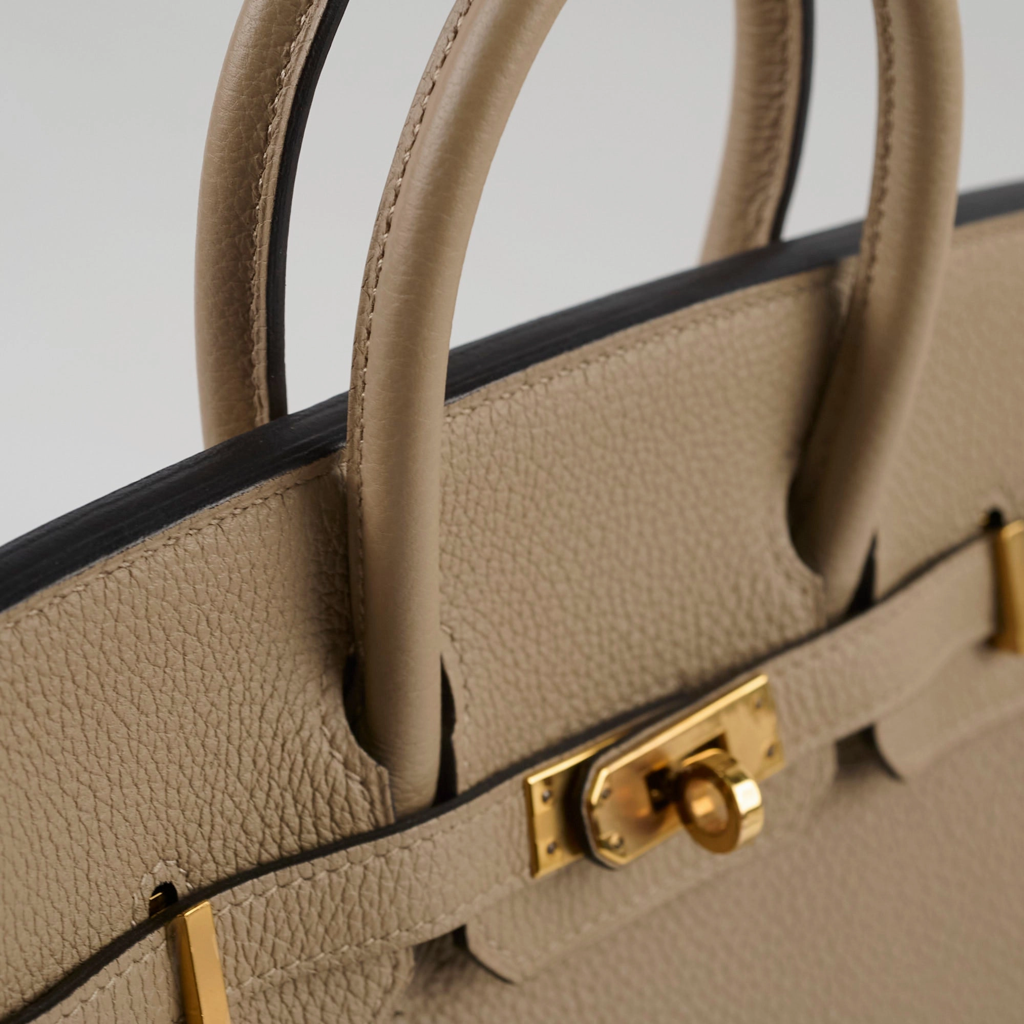 Hermes Birkin 25 Gris Tourterelle Togo C Stamp
