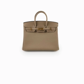 Hermes Birkin 25 Gris Tourterelle Togo C Stamp