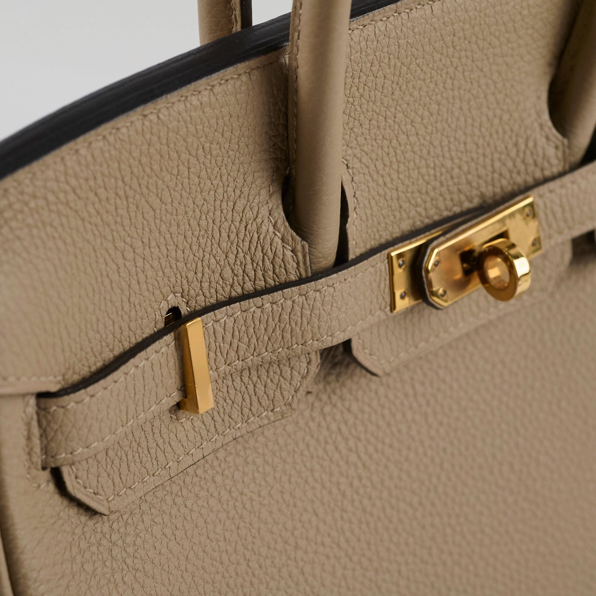 Hermes Birkin 25 Gris Tourterelle Togo C Stamp
