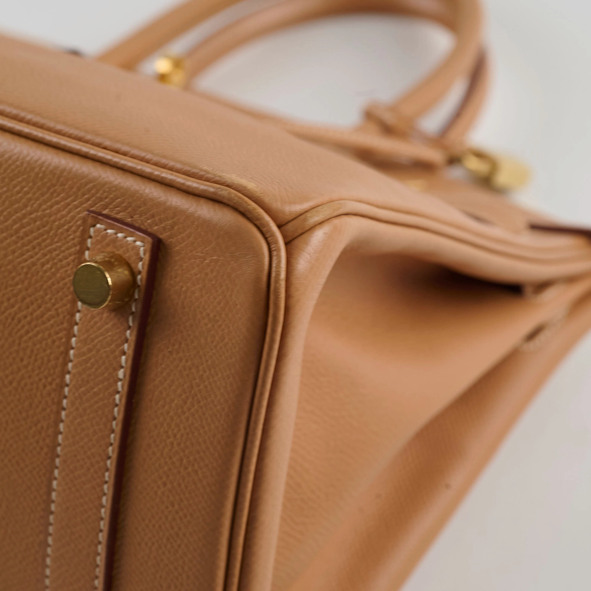 Hermes Birkin 30 Courchevel E Square Stamp Natural 2001