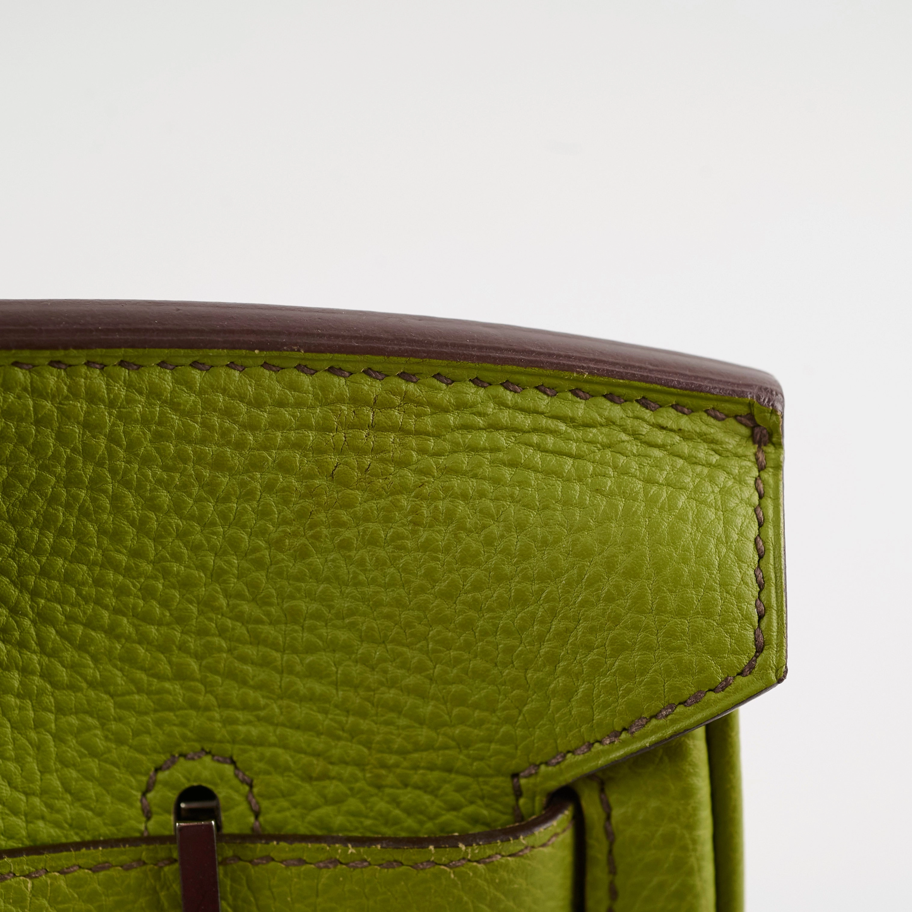 Hermes Birkin 30 togo ruthinium hardware Vert Anis - I Square stamp