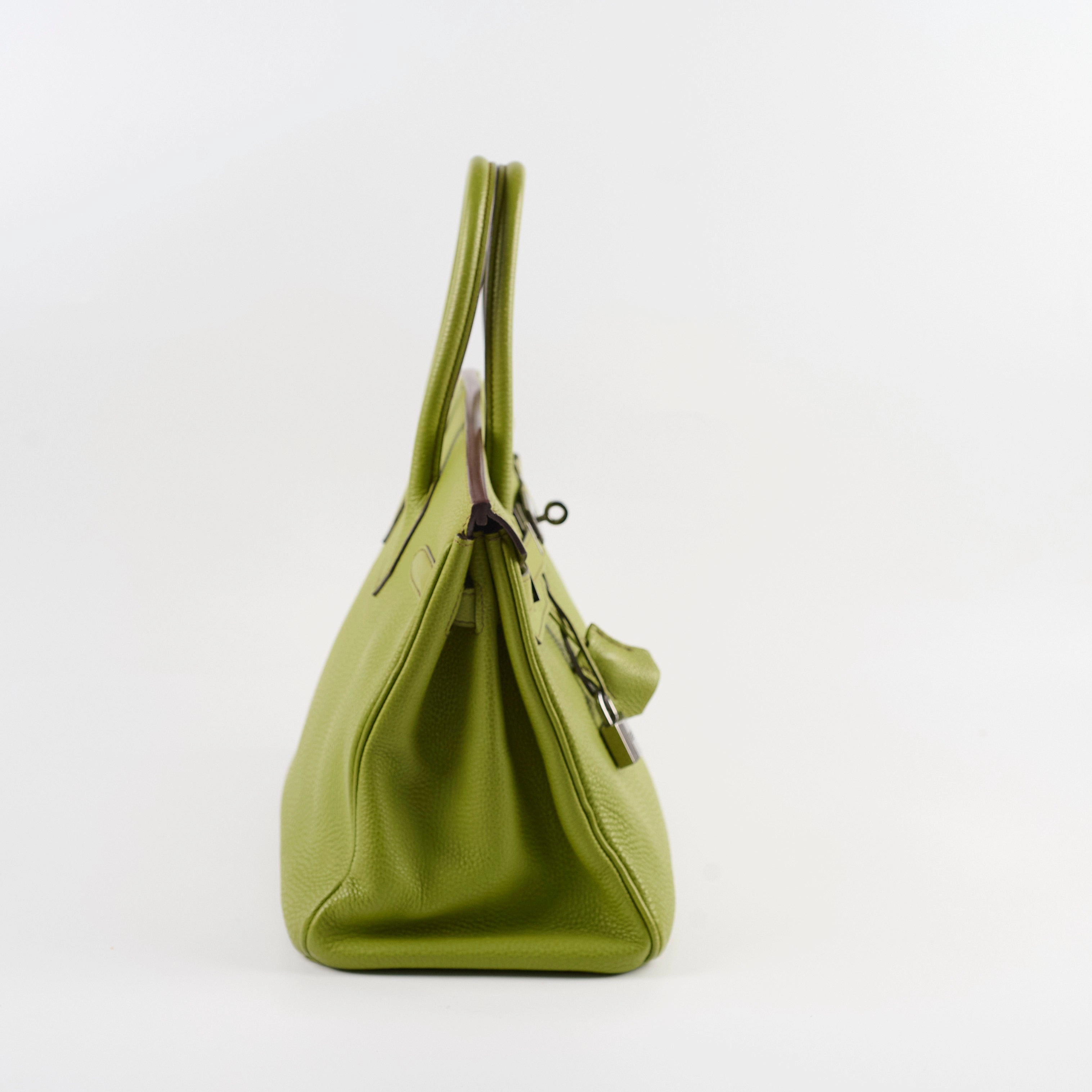 Hermes Birkin 30 togo ruthinium hardware Vert Anis - I Square stamp