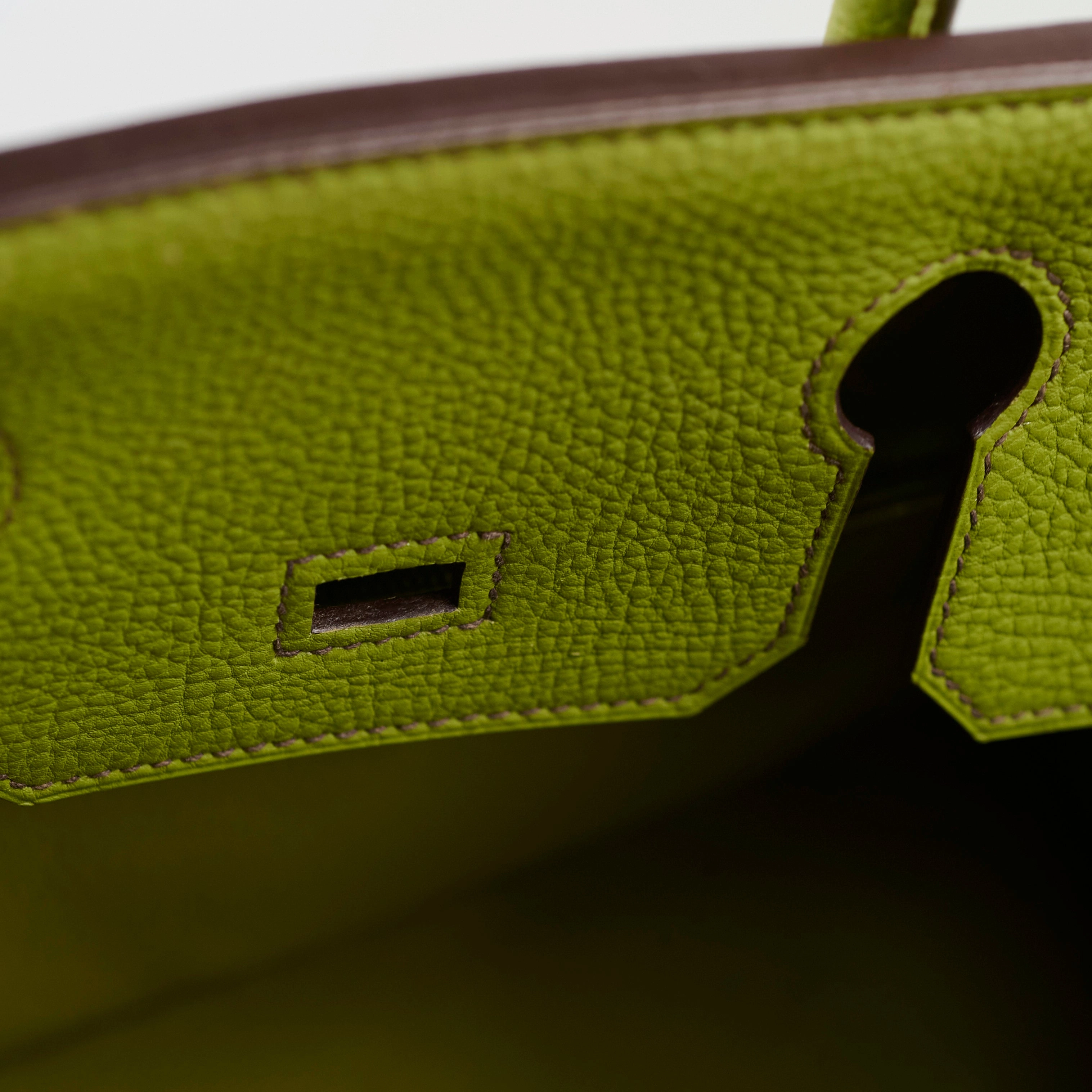 Hermes Birkin 30 togo ruthinium hardware Vert Anis - I Square stamp
