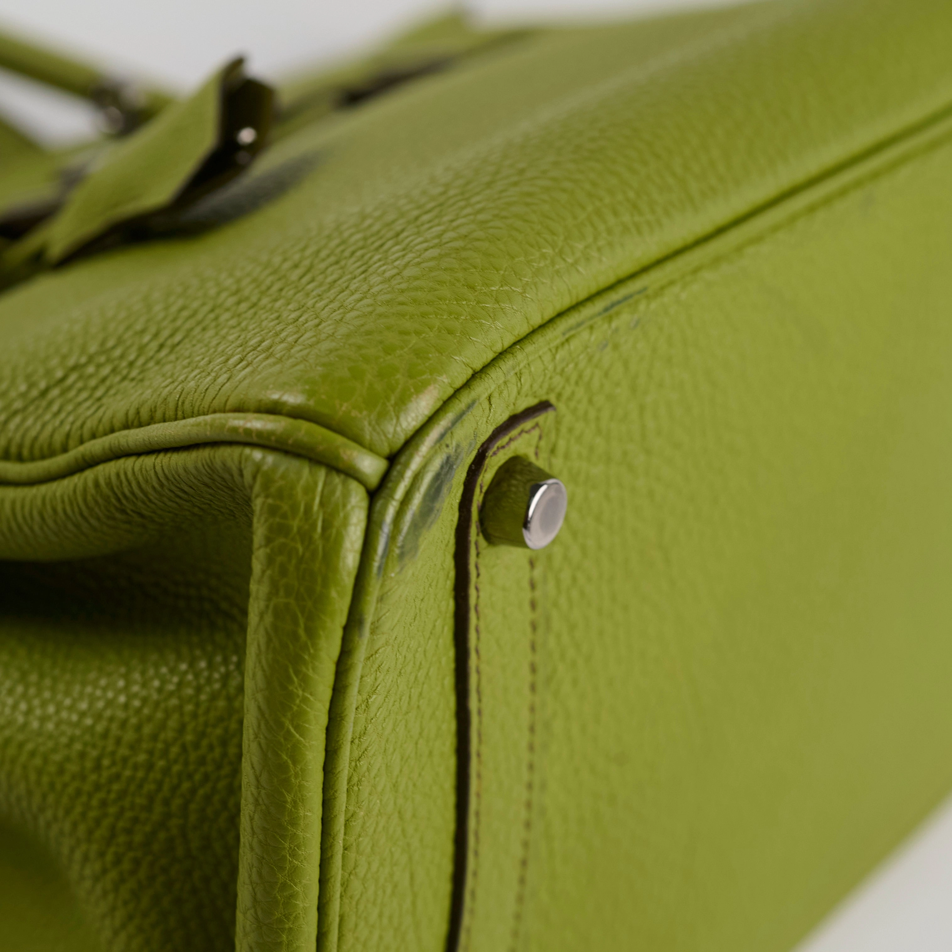 Hermes Birkin 30 togo ruthinium hardware Vert Anis - I Square stamp