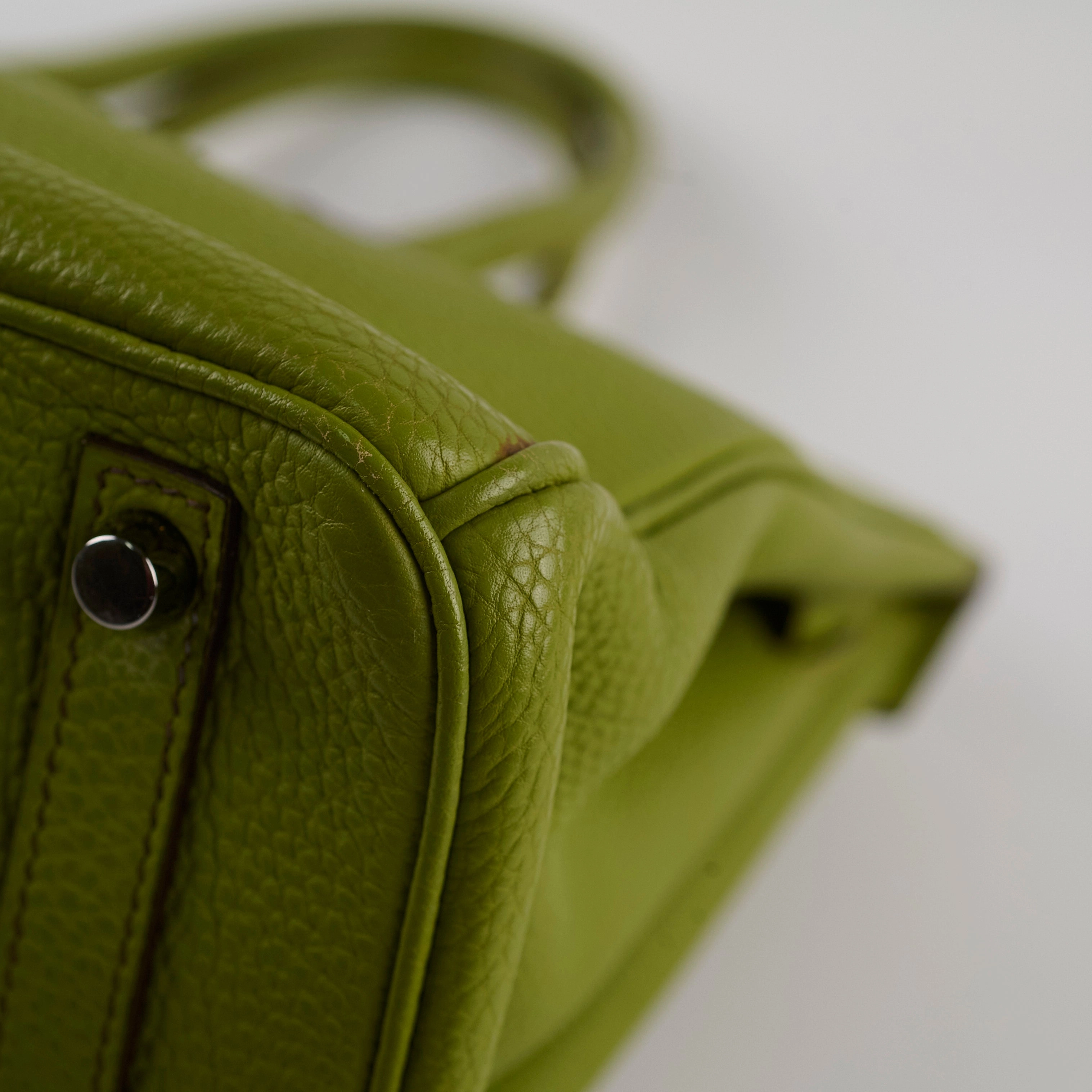 Hermes Birkin 30 togo ruthinium hardware Vert Anis - I Square stamp