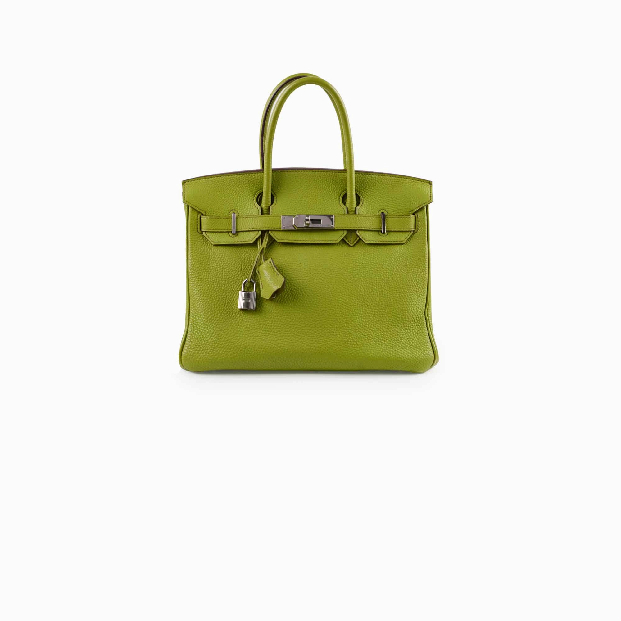 Hermes Birkin 30 togo ruthinium hardware Vert Anis - I Square stamp