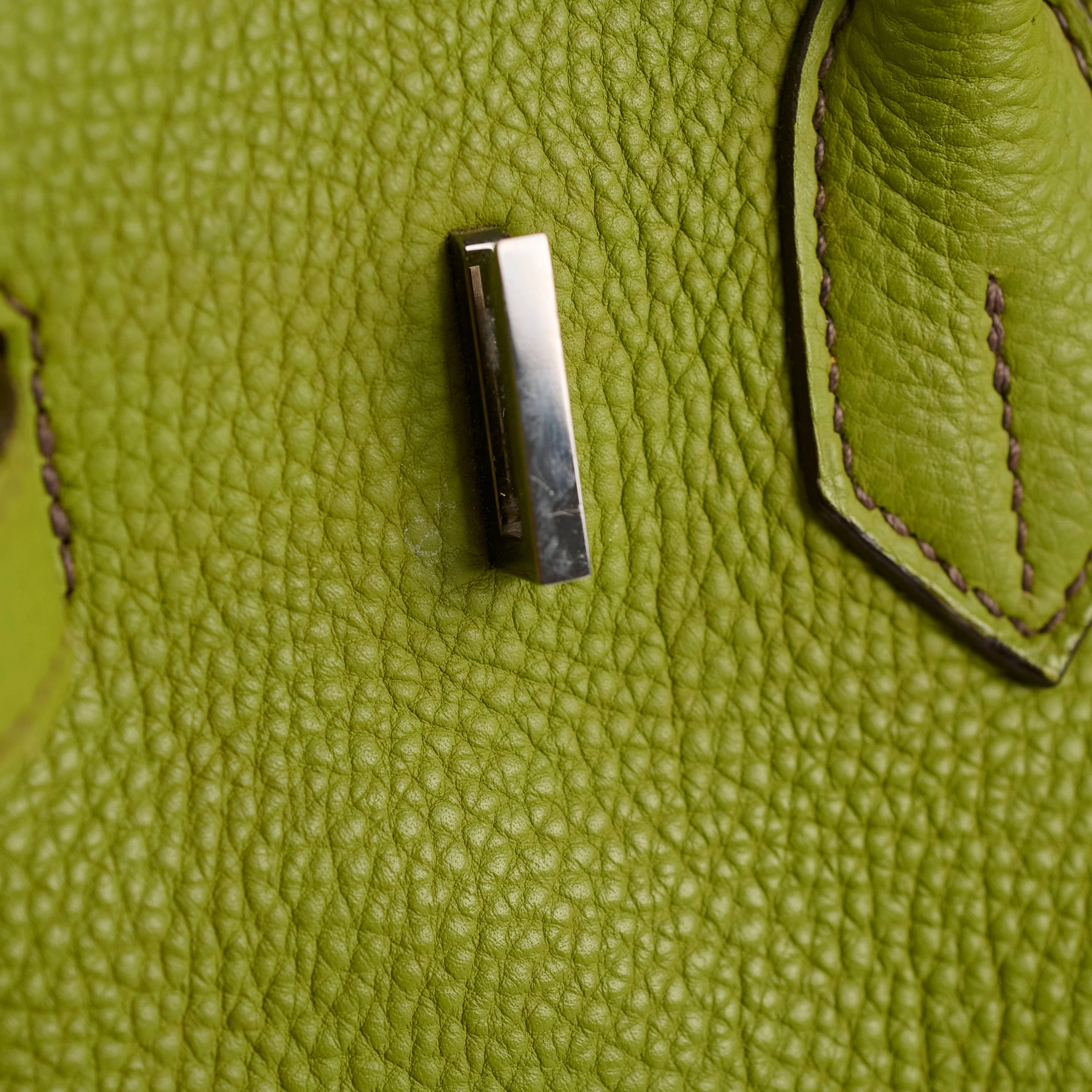 Hermes Birkin 30 togo ruthinium hardware Vert Anis - I Square stamp