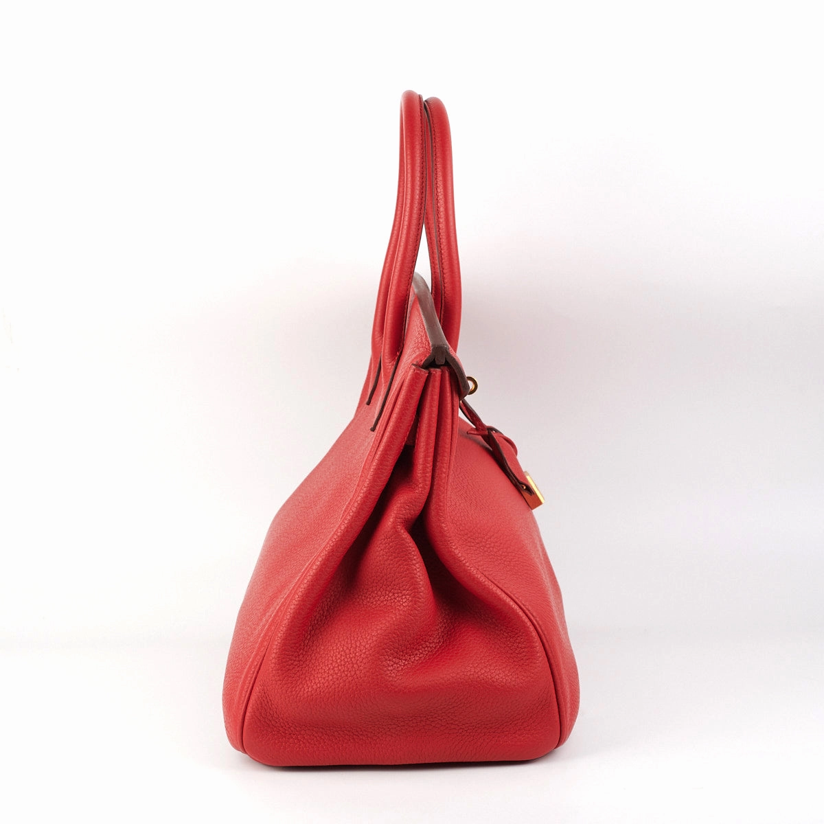 Hermes Birkin 35 Clemence Red - T Stamp