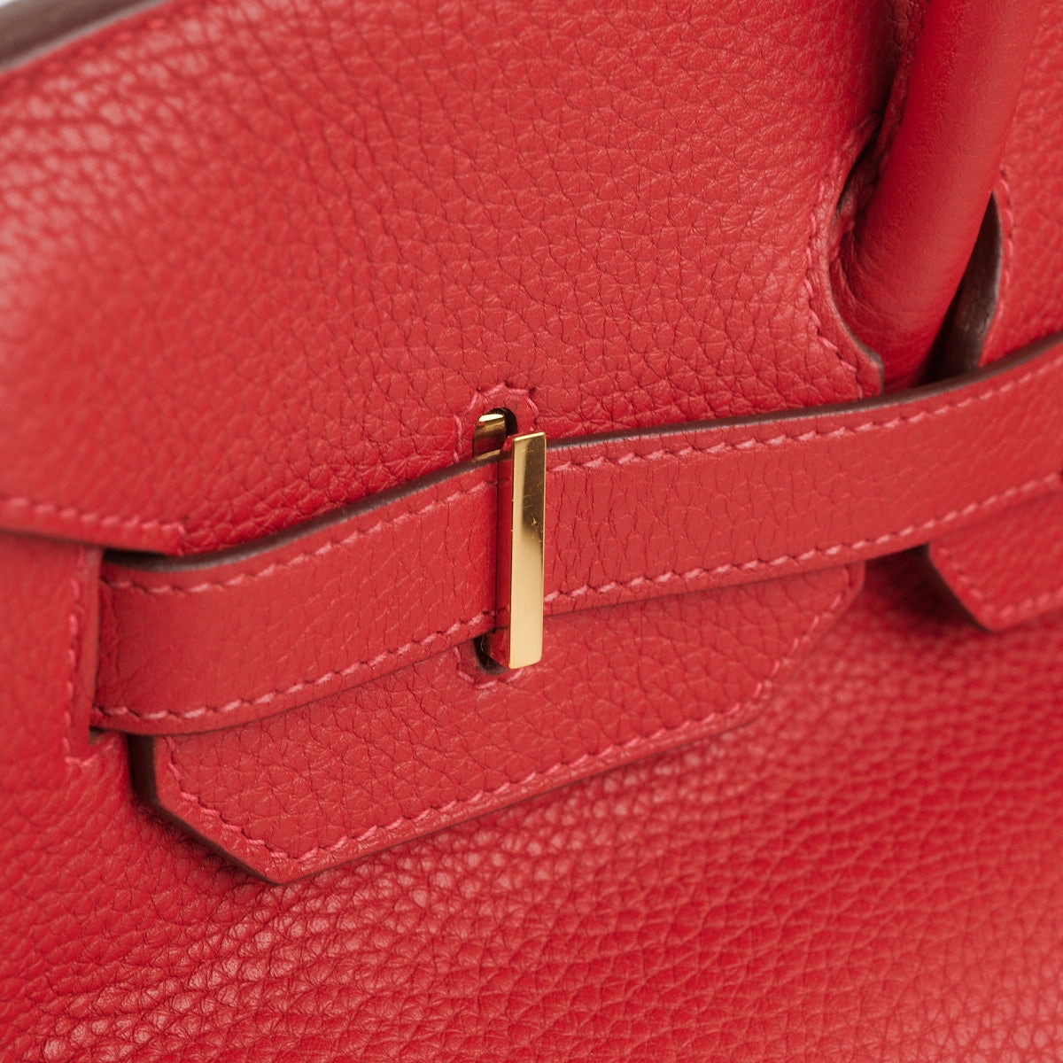 Hermes Birkin 35 Clemence Red - T Stamp