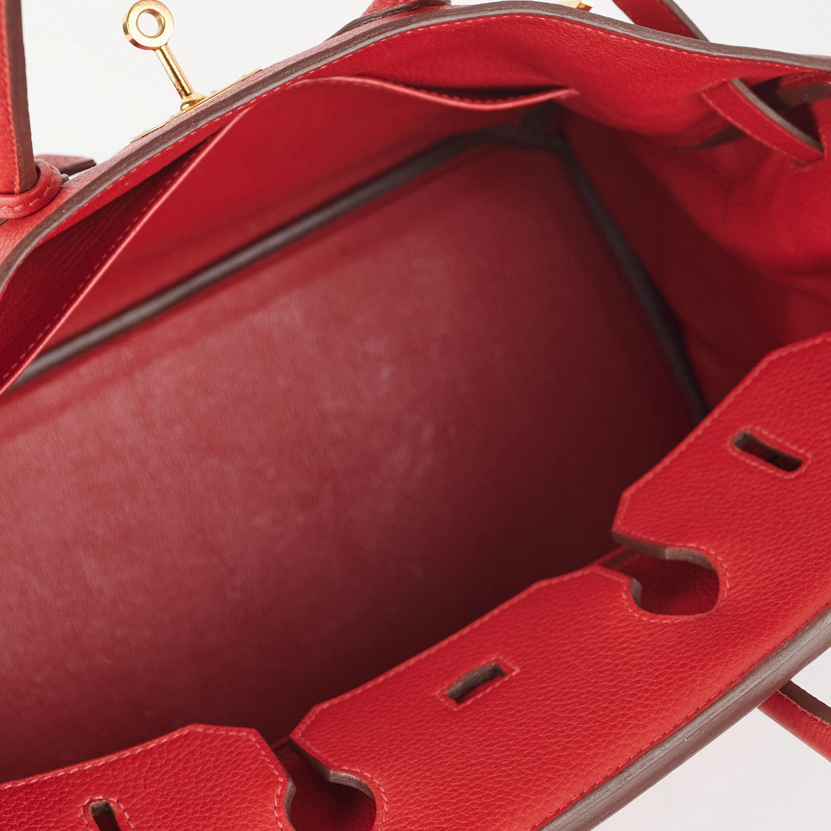 Hermes Birkin 35 Clemence Red - T Stamp