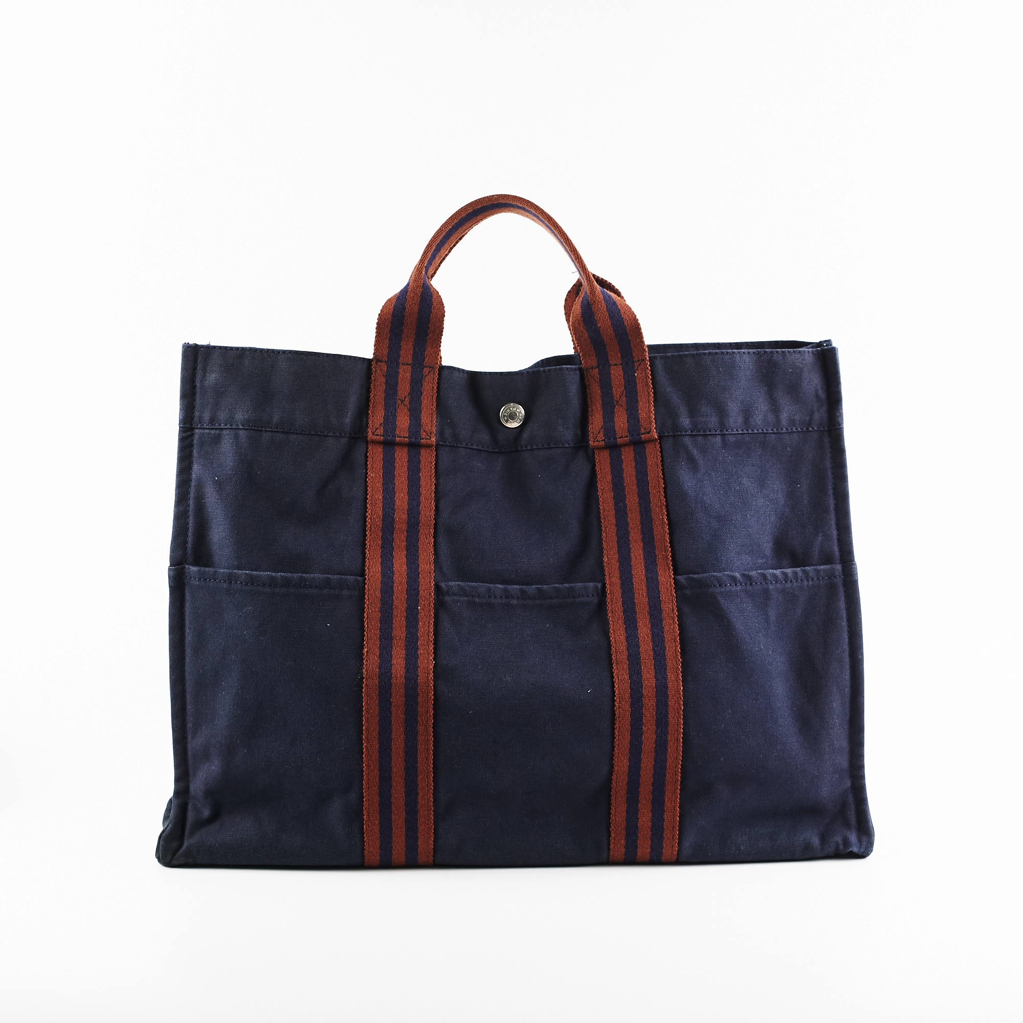 Hermes Canvas Tote Navy
