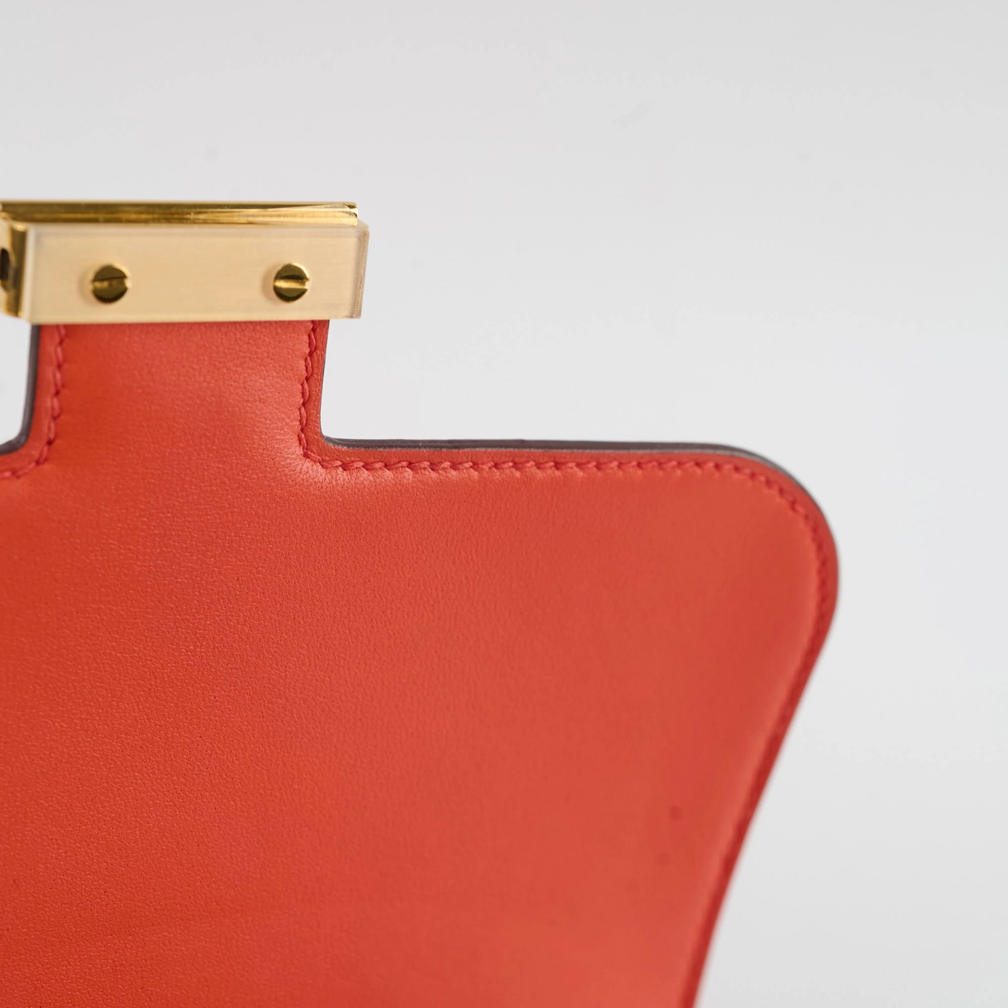 Hermes Constance 18 Epsom Orange Stamp T