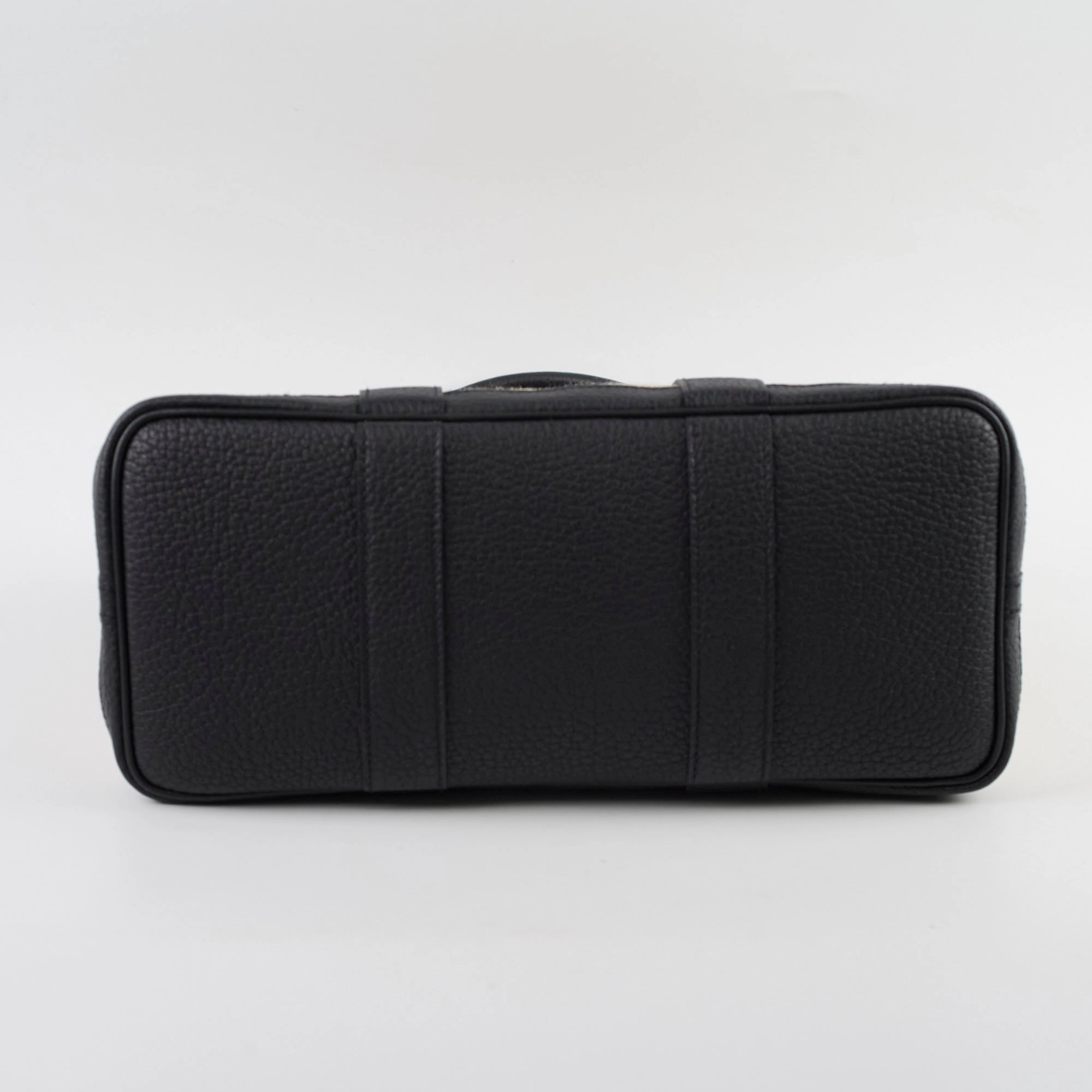 Hermes Garden Party 30 Noir/Beton Canvas B stamp