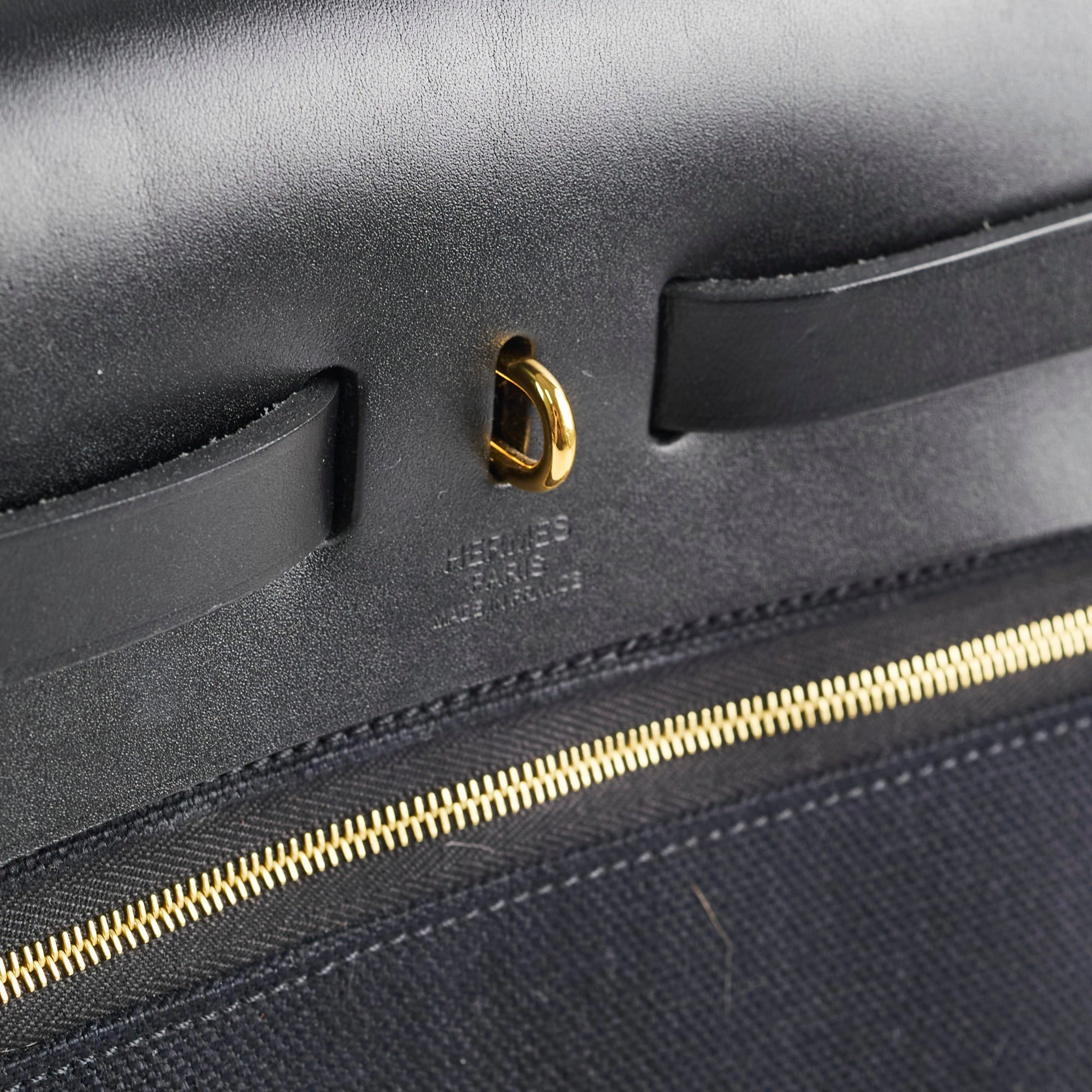 Hermes Herbag 31 Black/White U Stamp 2022