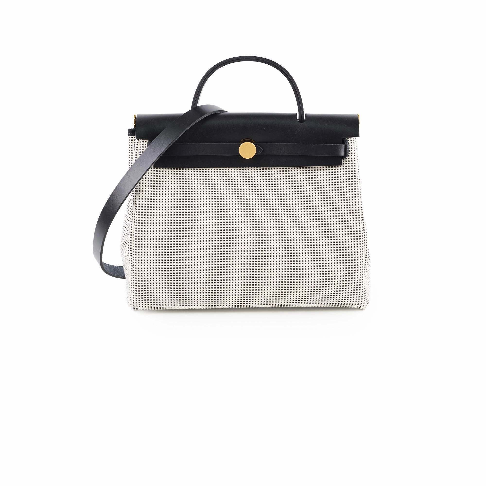 Hermes Herbag 31 Black/White U Stamp 2022