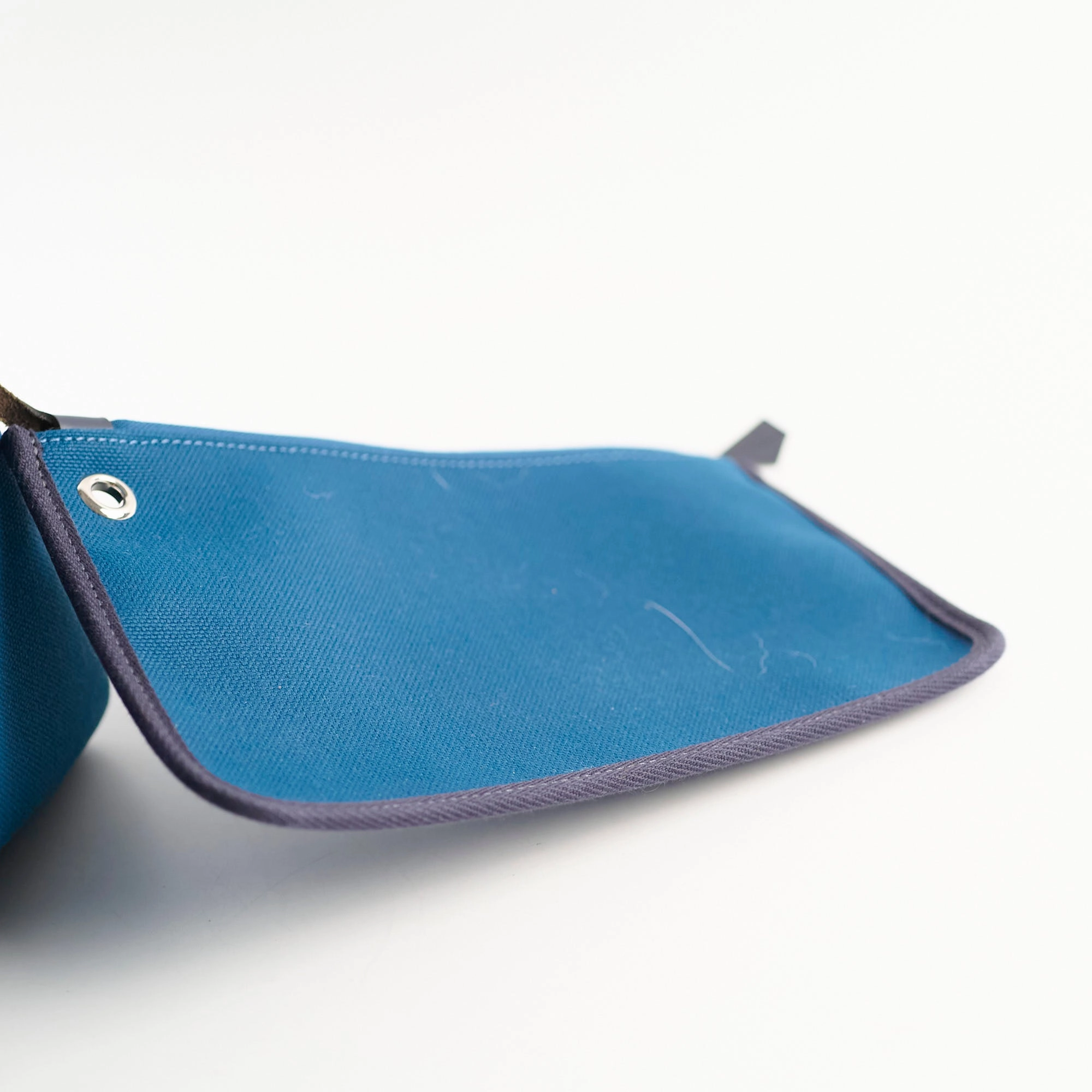 Hermes Herbag 39 Blue Indigo Retourne D stamp 2019
