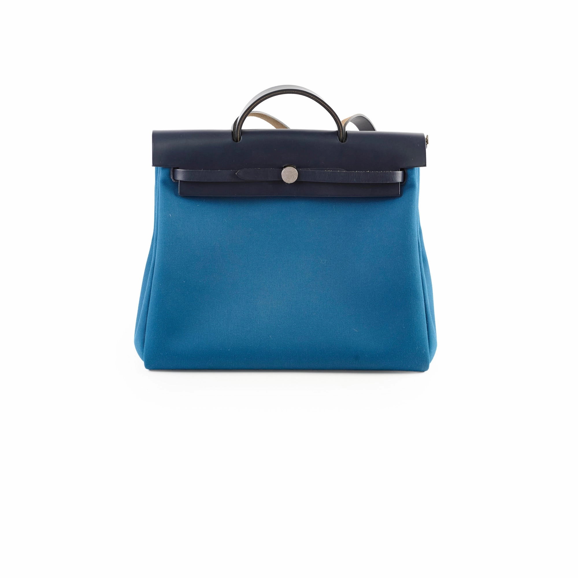 Hermes Herbag 39 Blue Indigo Retourne D stamp 2019