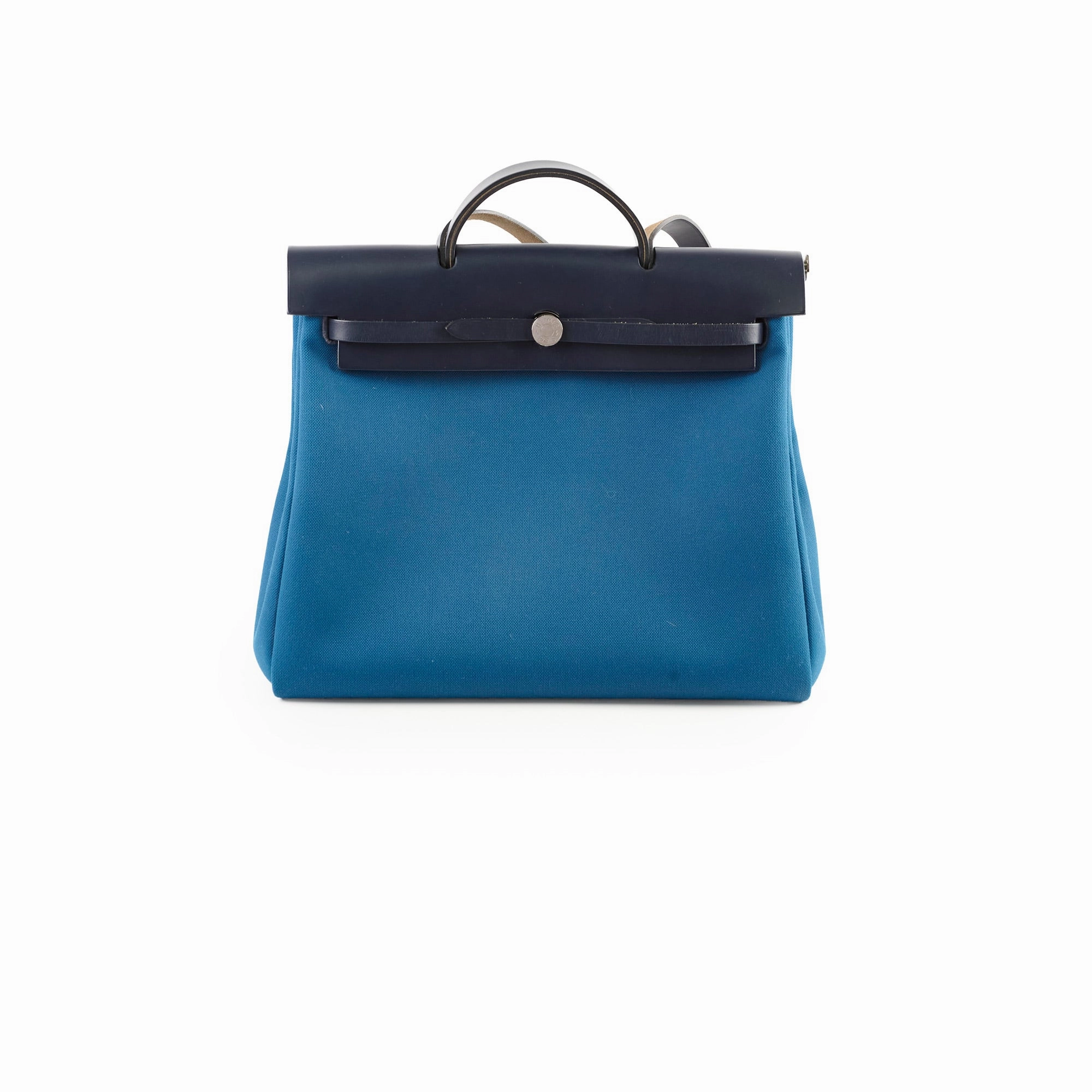 Hermes Herbag 39 Blue Indigo Retourne D stamp 2019