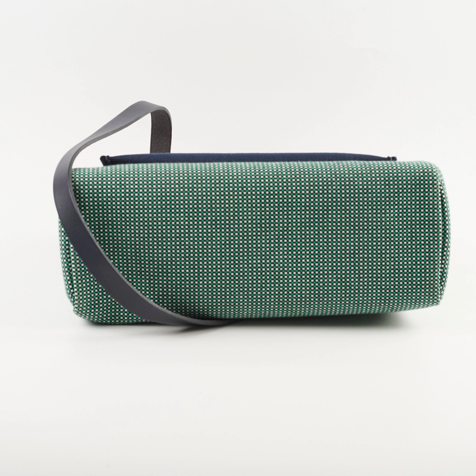 Hermes Herbag Zip 31 Criss Viking Quadrille Dark Green, Navy