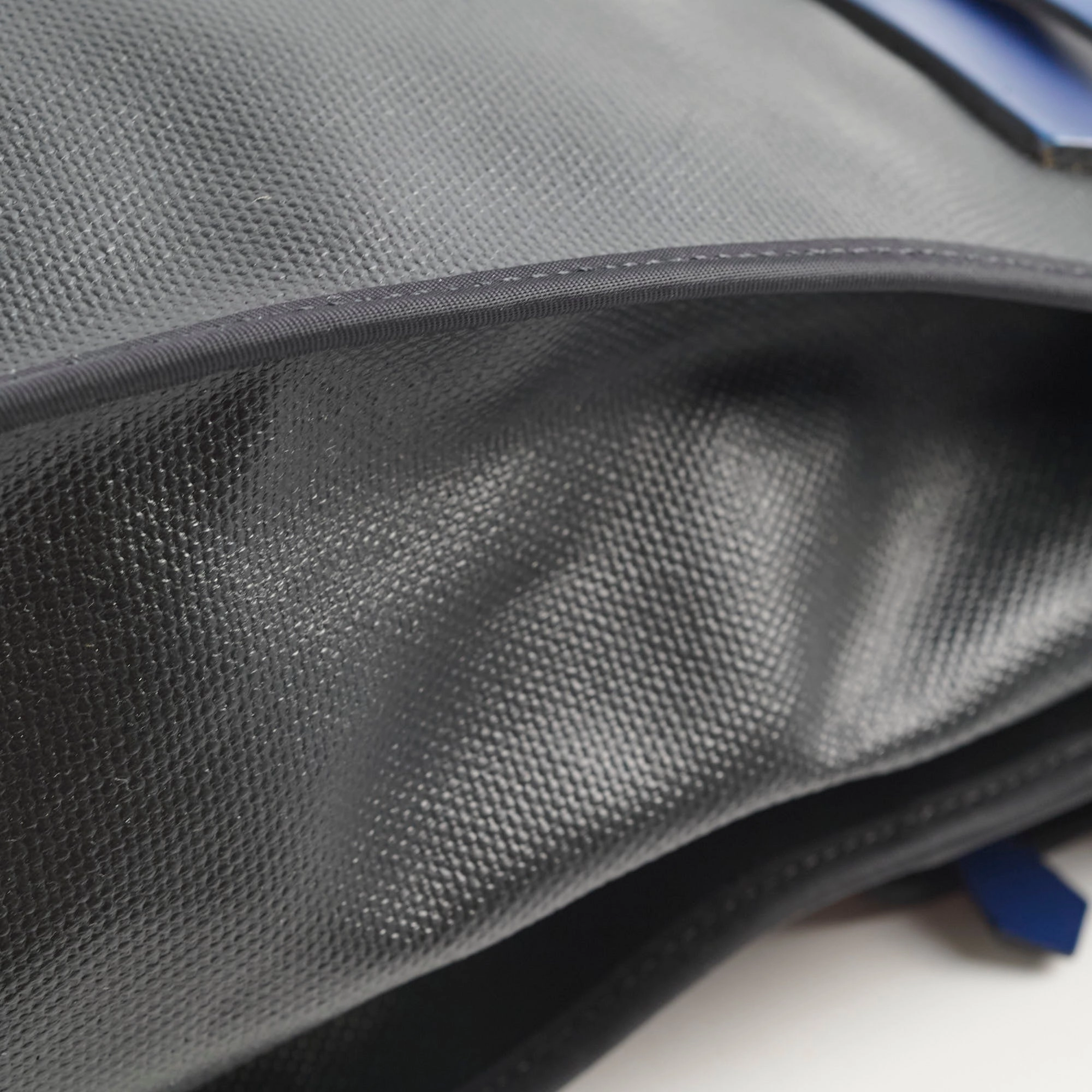 Hermes Herbag Zip 39 Bag Berline Canvas/Leather Black/Blue SHW