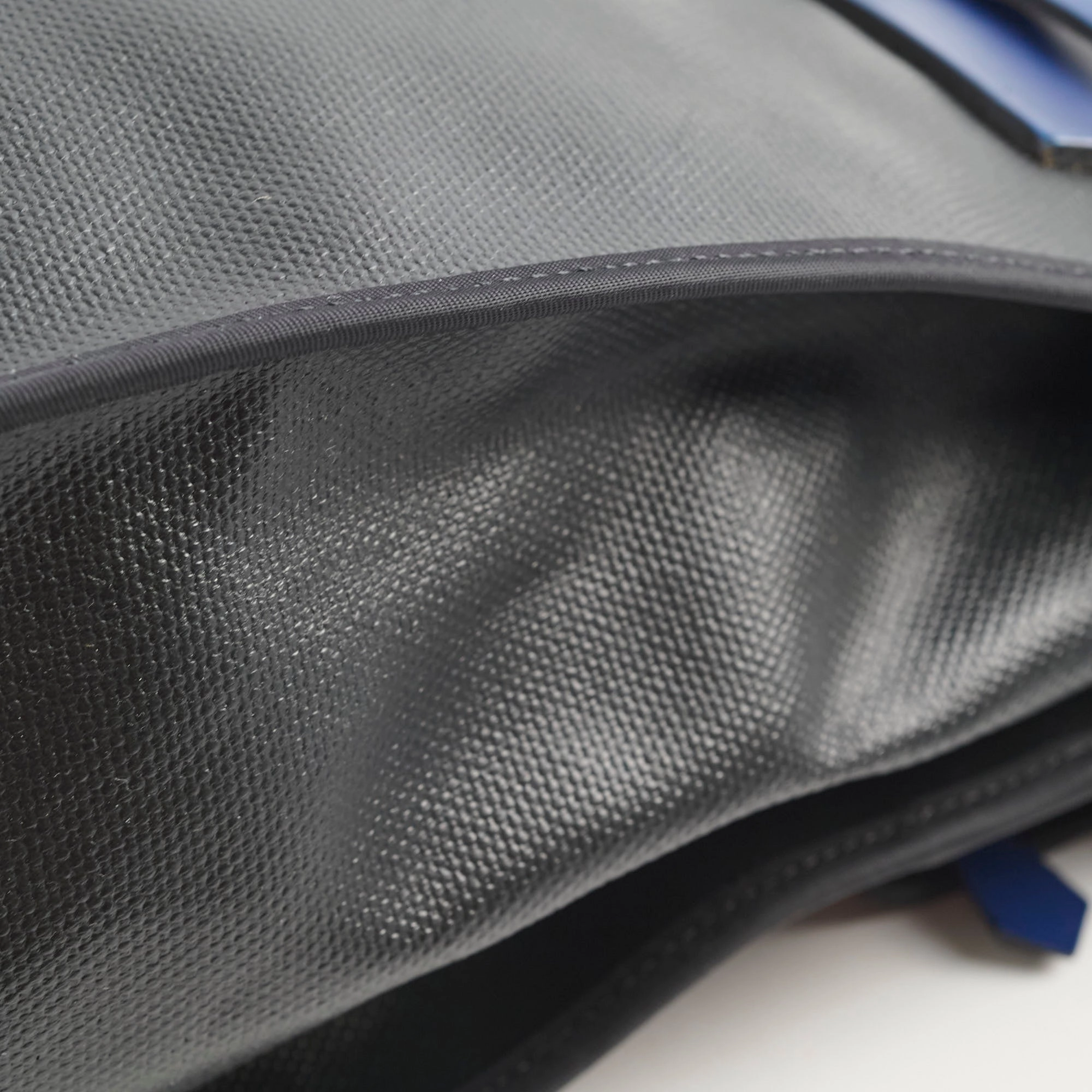 Hermes Herbag Zip 39 Bag Berline Canvas/Leather Black/Blue SHW