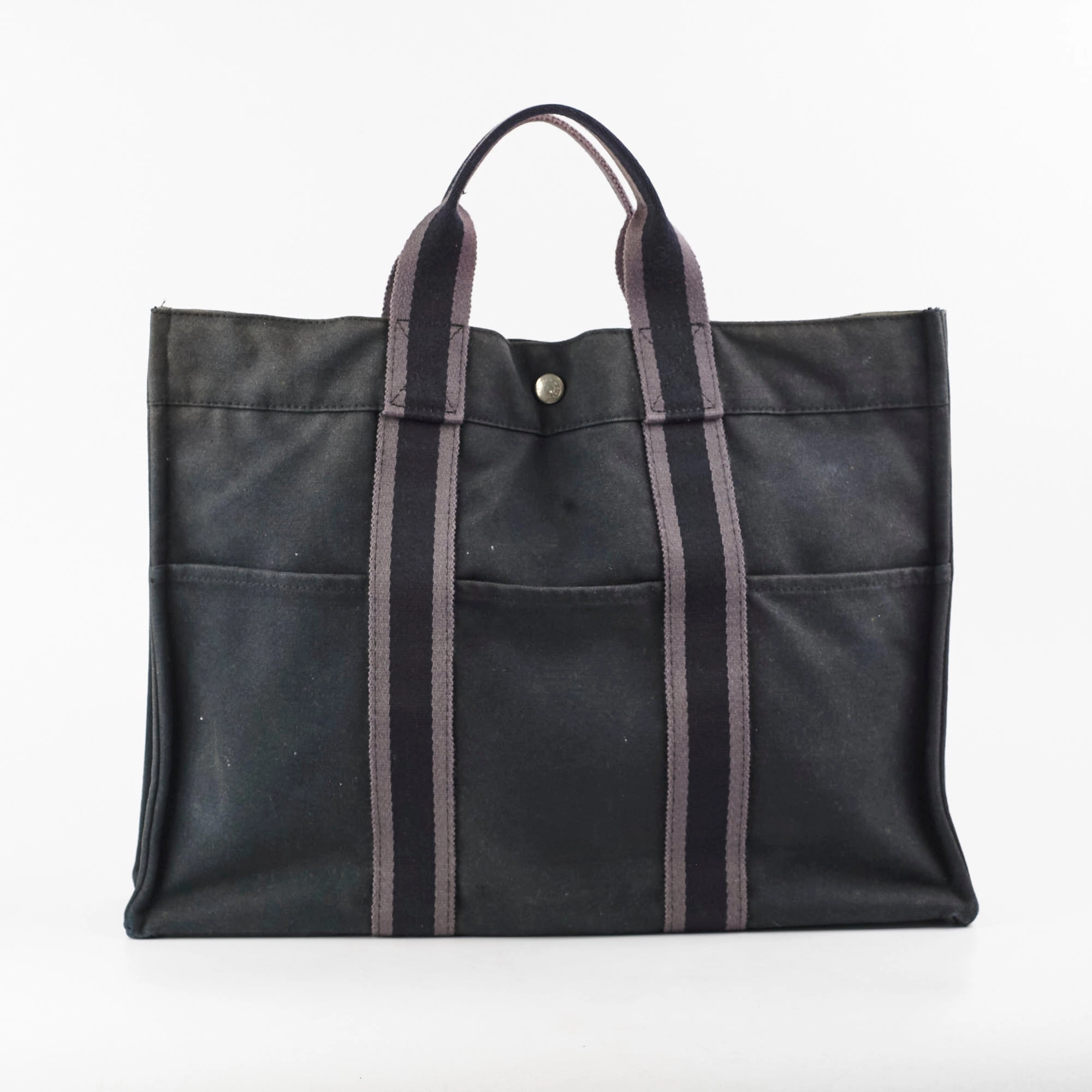 Hermes Herline Tote Canvas Black