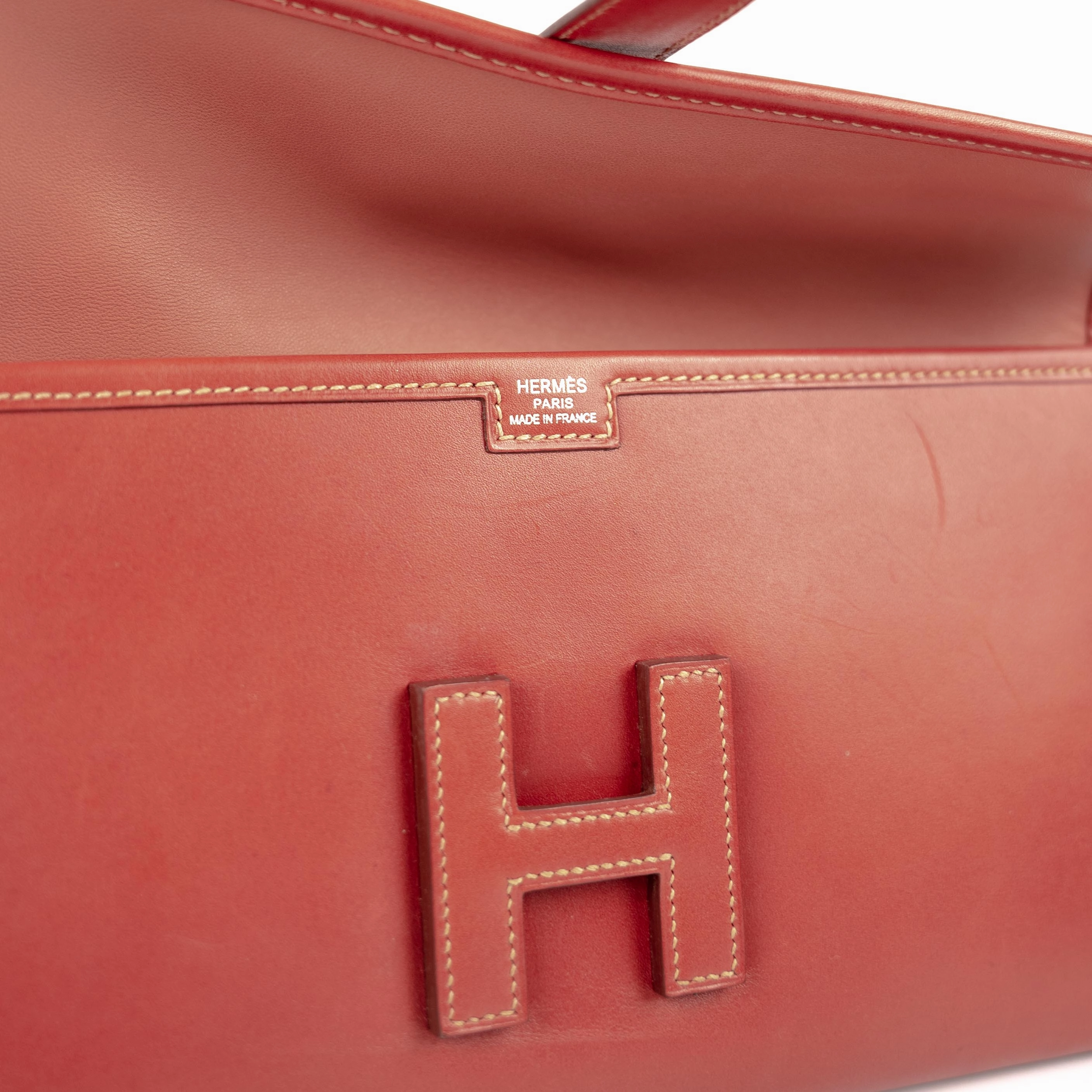 Hermes Jige Clutch 29 Red/Orange - M Stamp