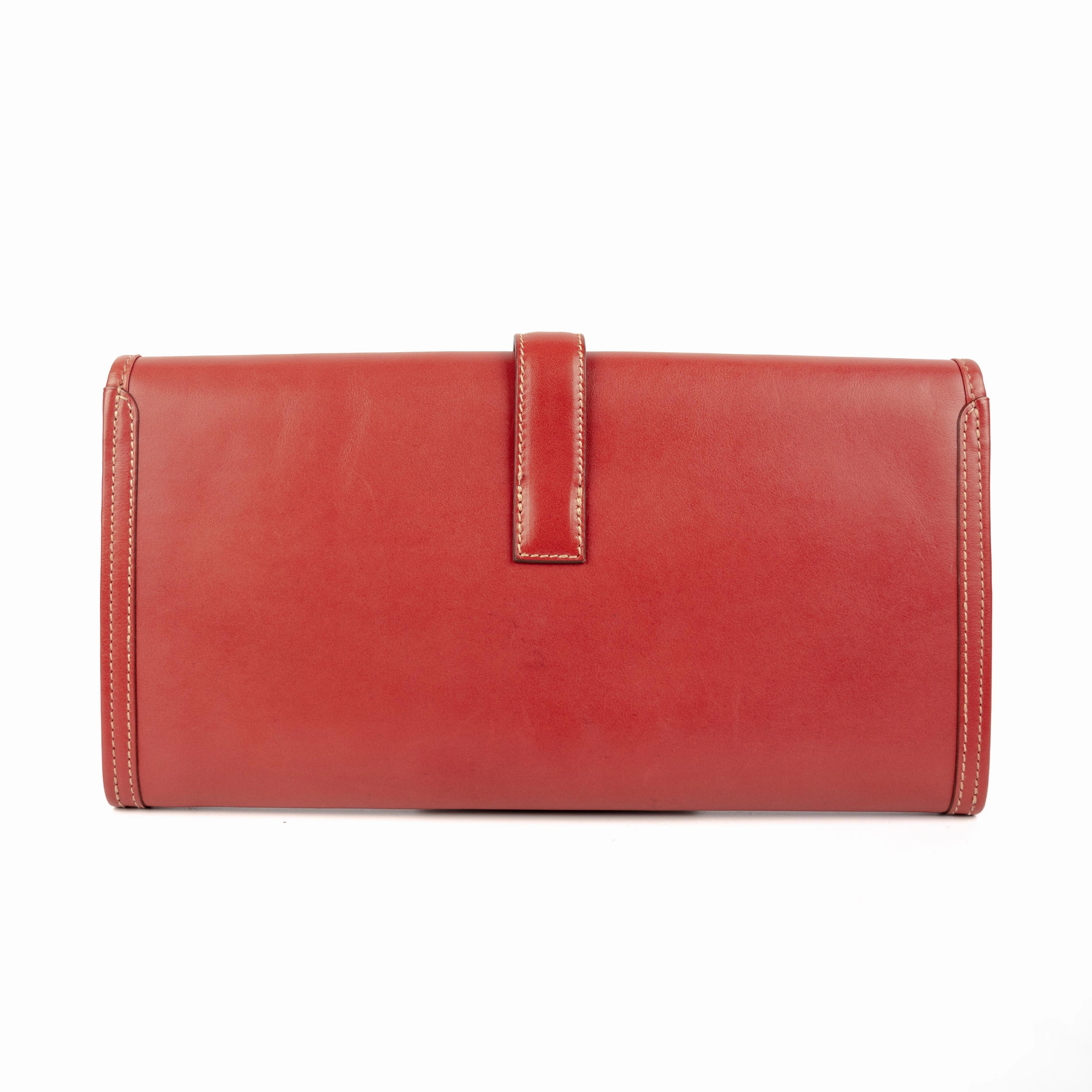 Hermes Jige Clutch 29 Red/Orange - M Stamp