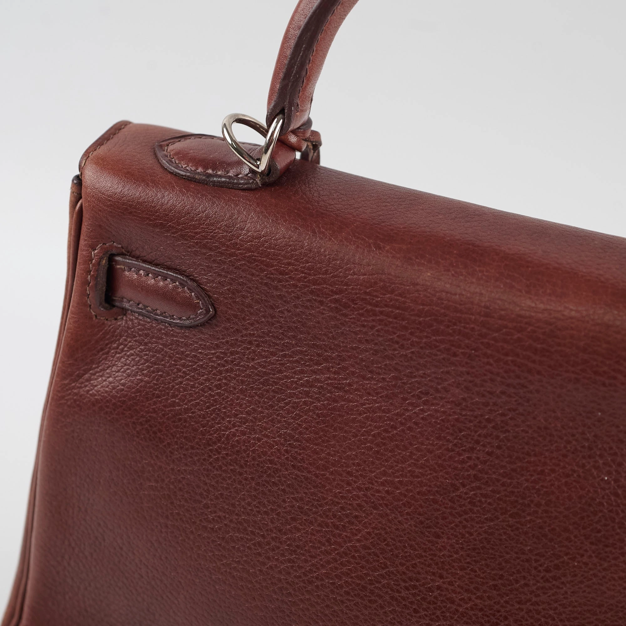 Hermes Kelly 25 Brown I Sqaure Stamp
