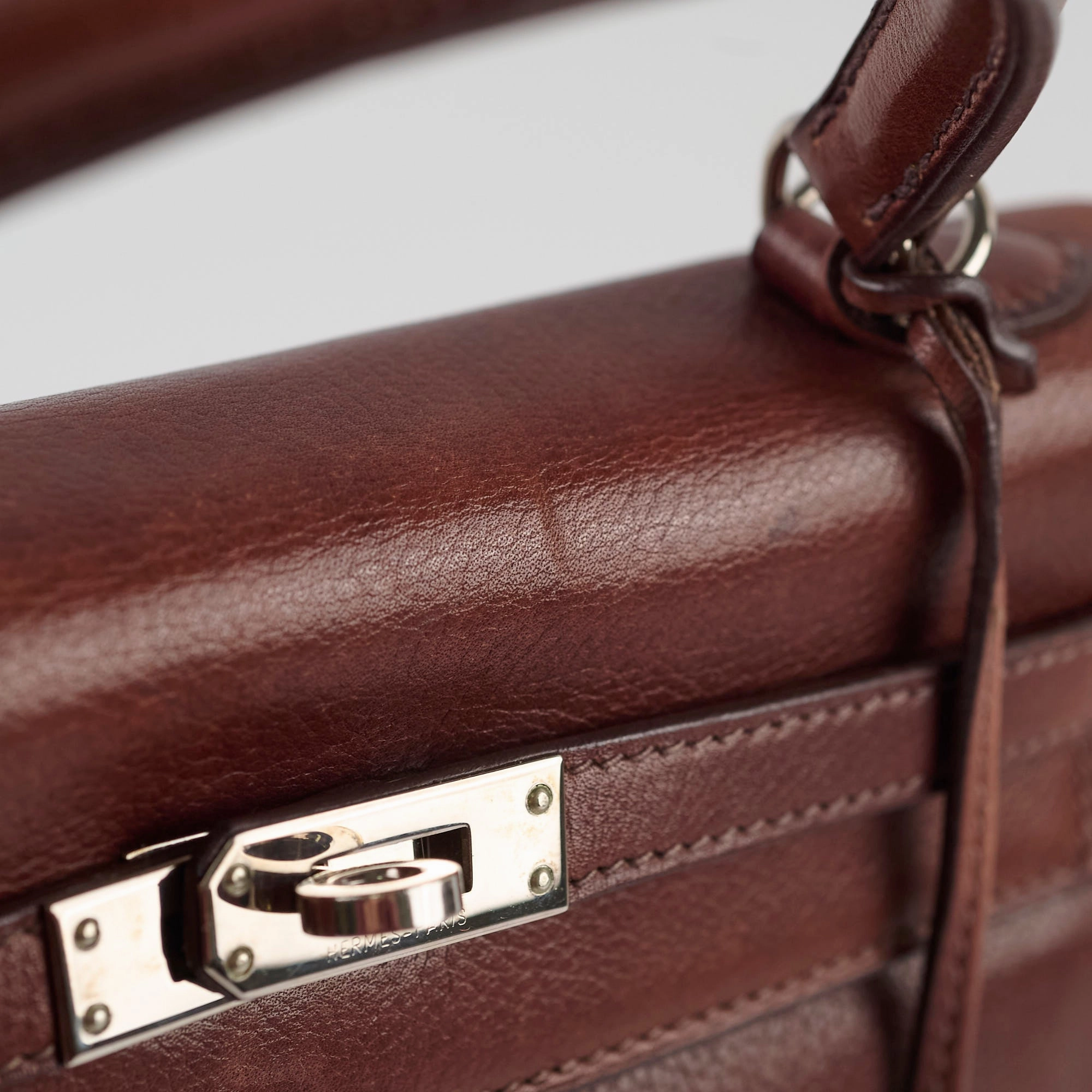 Hermes Kelly 25 Brown I Sqaure Stamp