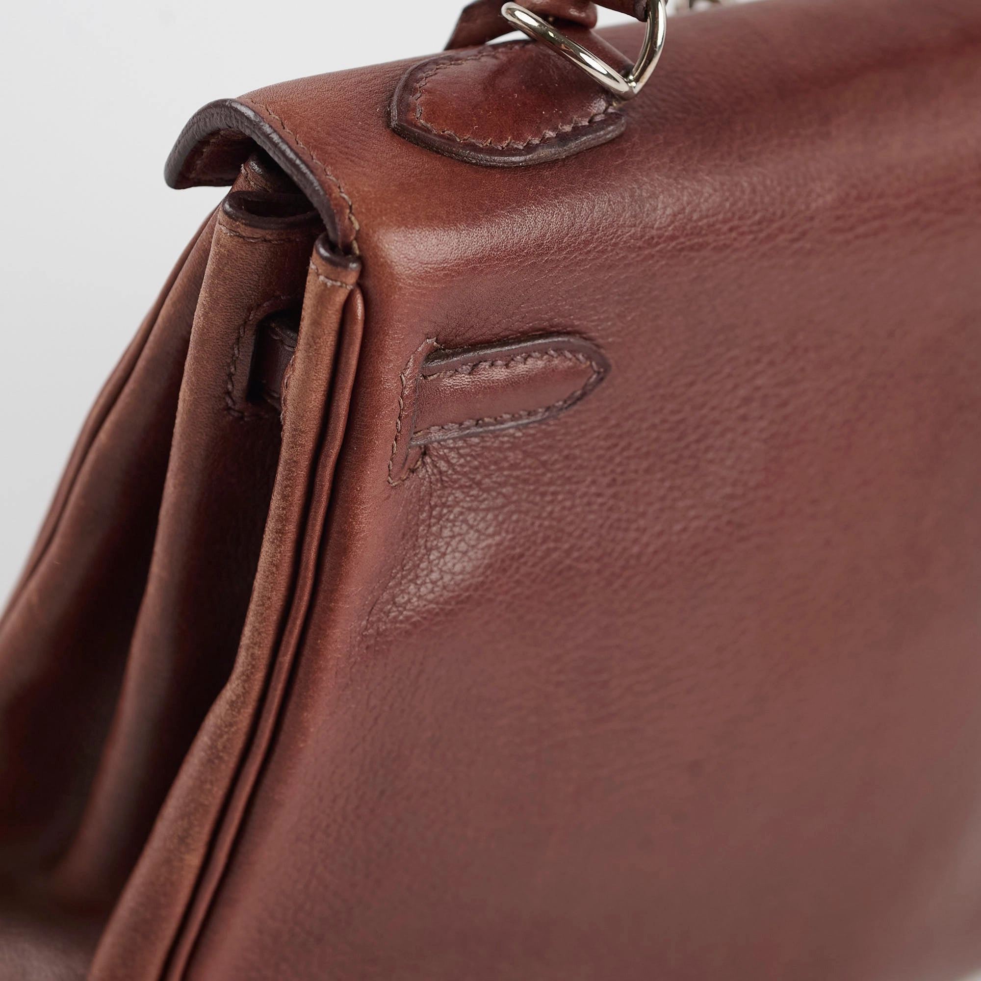 Hermes Kelly 25 Brown I Sqaure Stamp