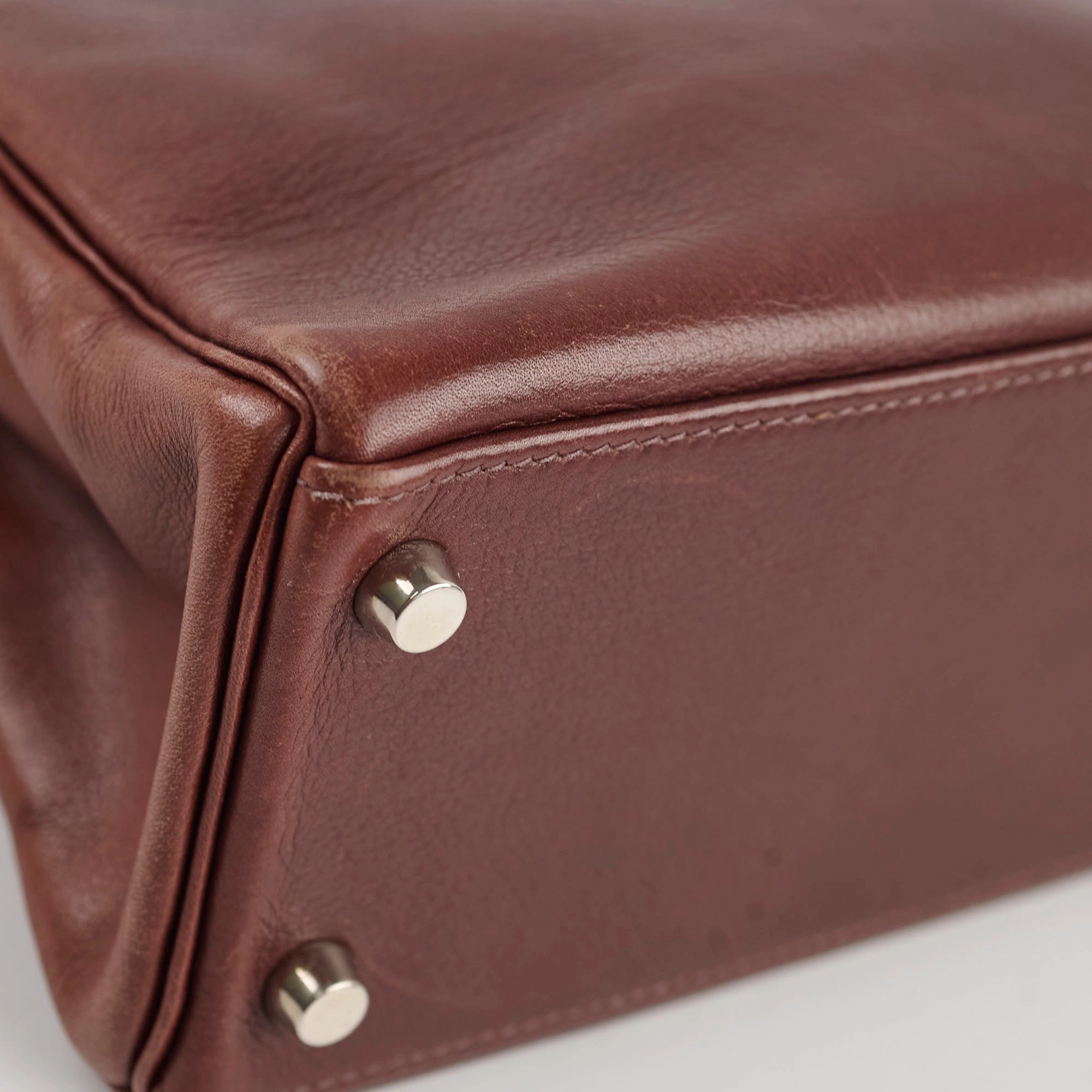 Hermes Kelly 25 Brown I Sqaure Stamp