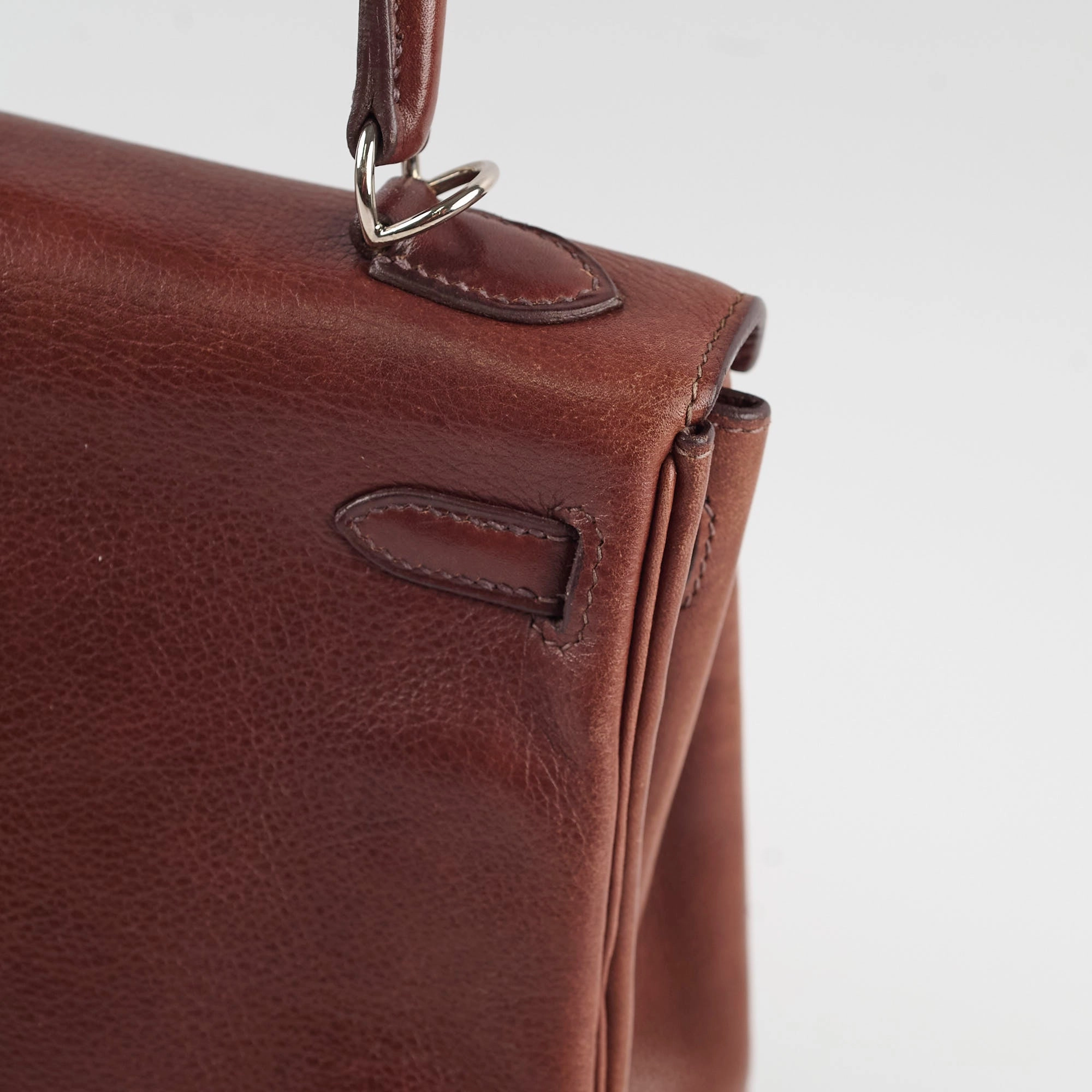 Hermes Kelly 25 Brown I Sqaure Stamp